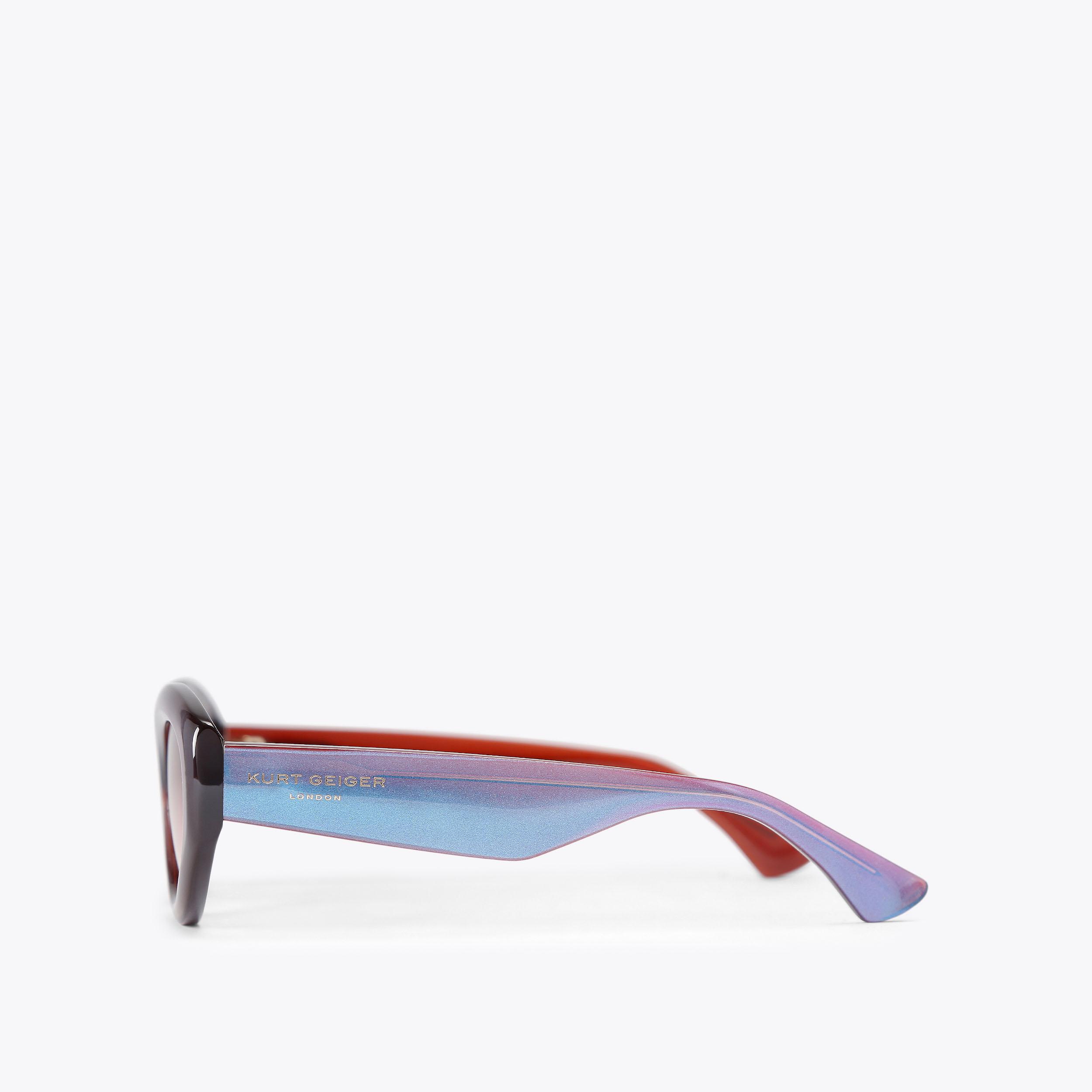 KENSINGTON SM CAT-EYE Viola Handmade Acetate Sunglasses by Kurt