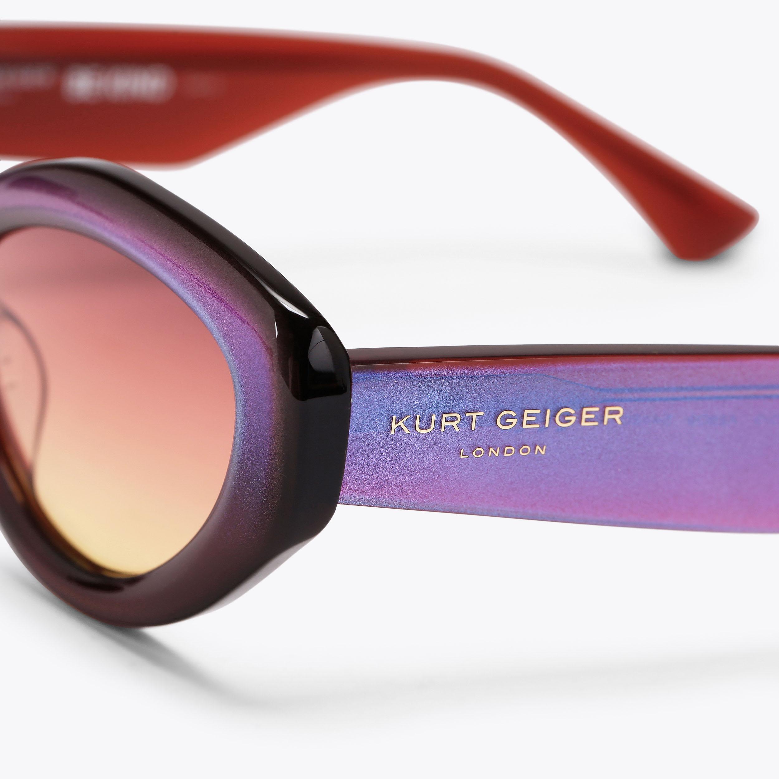 KENSINGTON SM CAT-EYE Viola Handmade Acetate Sunglasses by Kurt