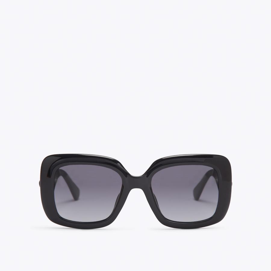 KENSINGTON OS SQUARE Black Quilted Acetate Sunglasses by Kurt