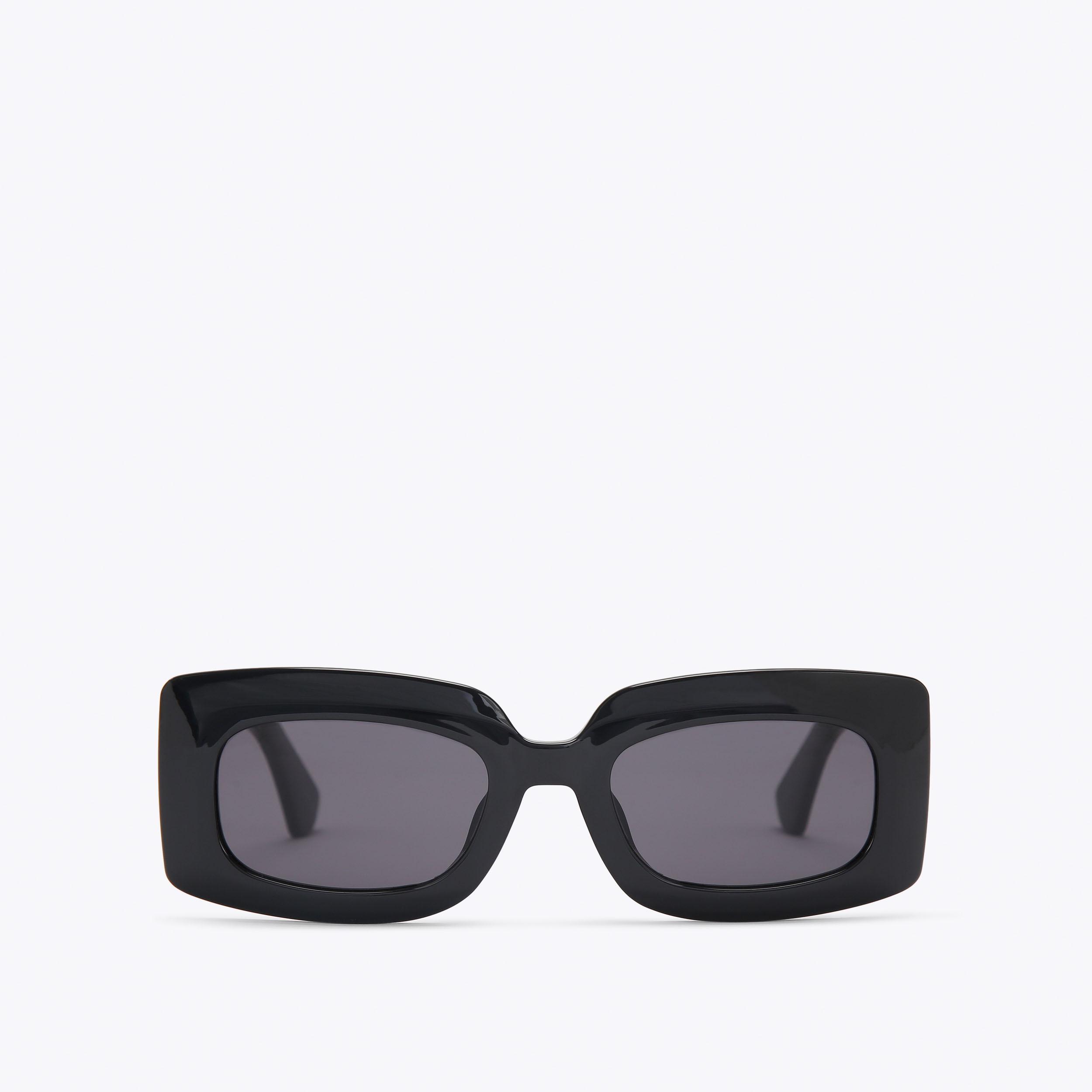 KENSINGTON OS RECTANGLE Black Acetate Sunglasses by Kurt Geiger London