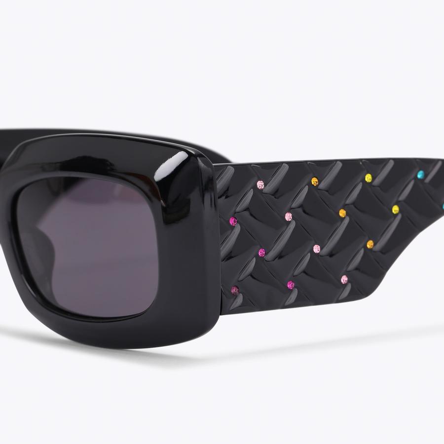 KENSINGTON OS RECTANGLE Black Acetate Sunglasses by Kurt  display picture 1