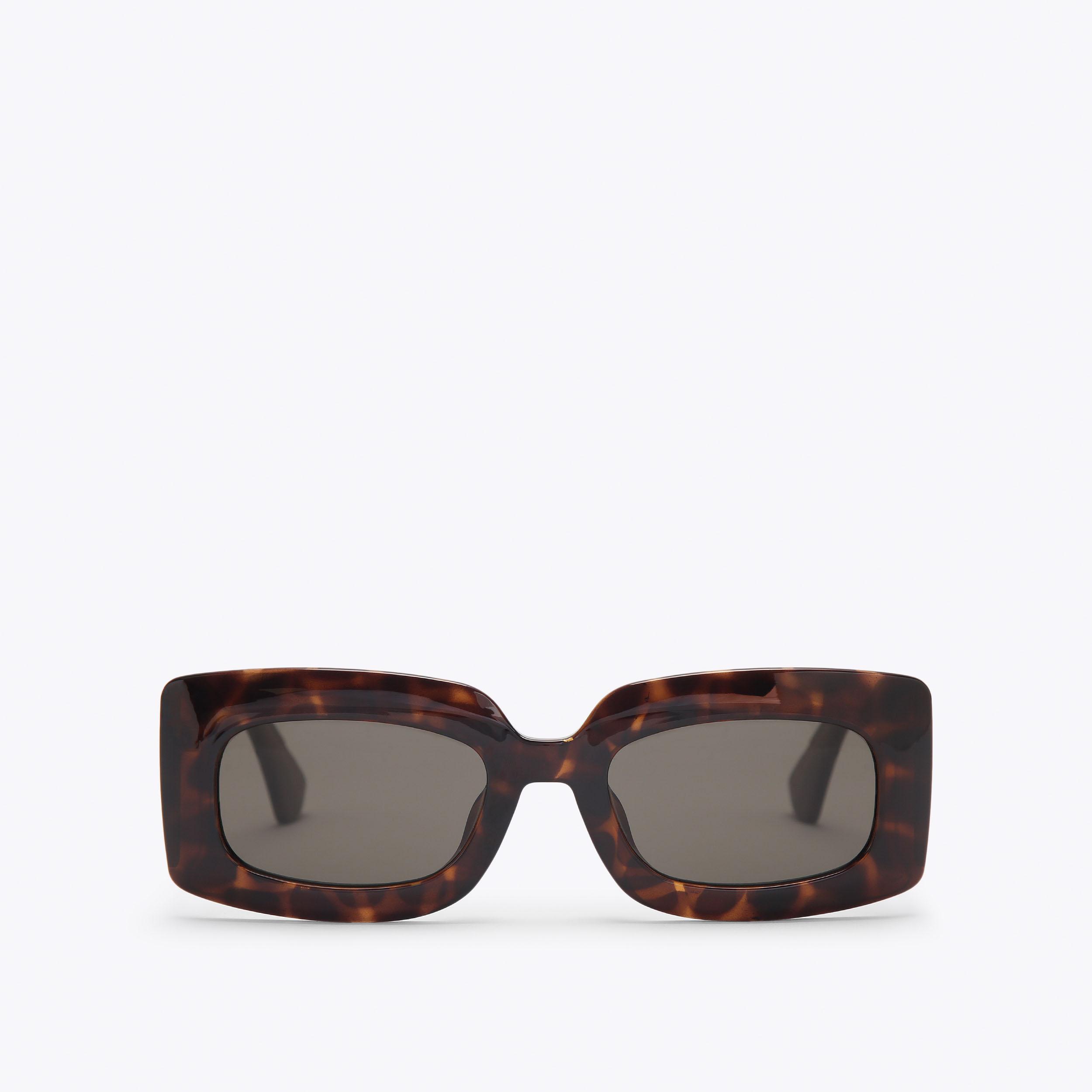 KENSINGTON OS RECTANGLE Black Acetate Sunglasses by Kurt Geiger London