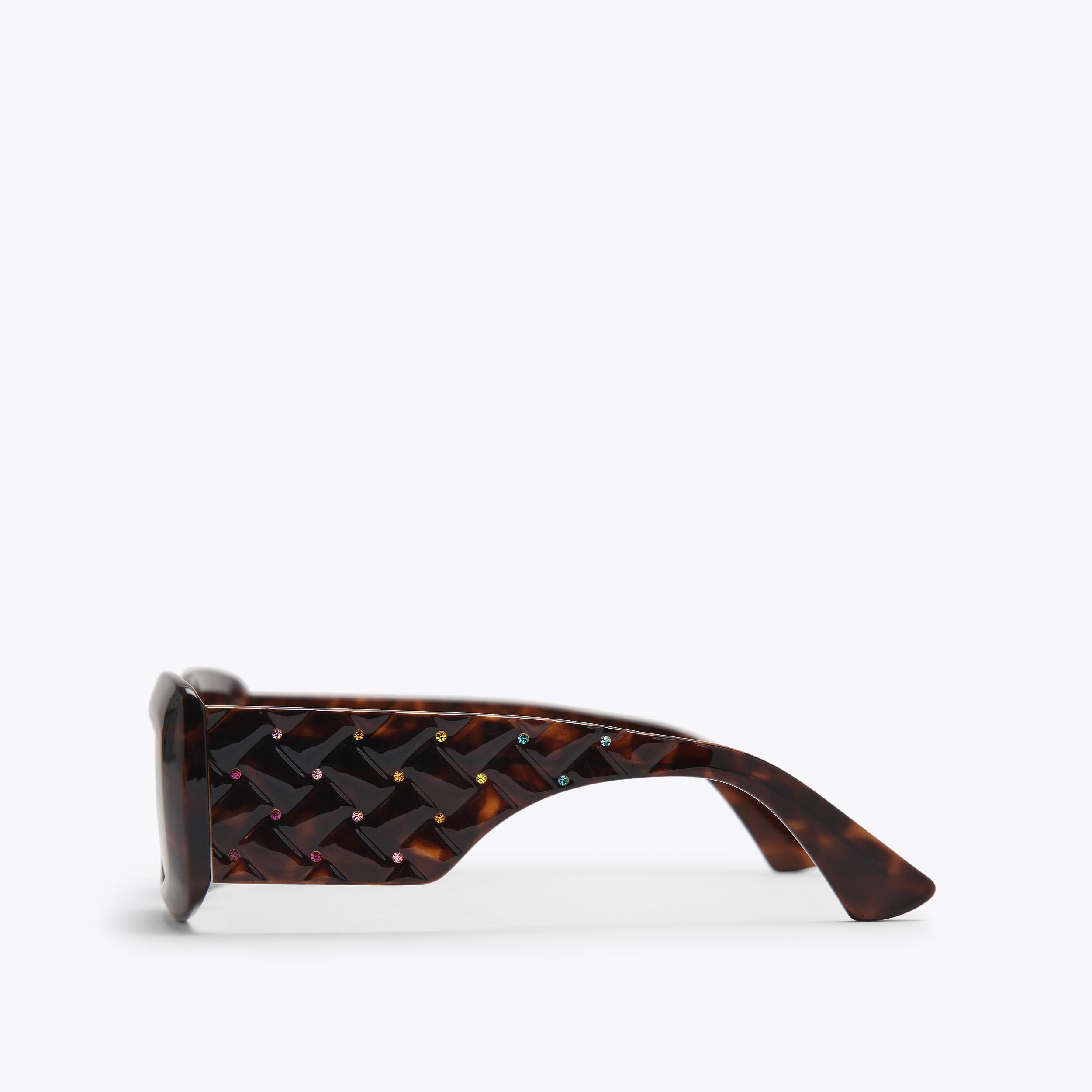KENSINGTON OS RECTANGLE Tortoiseshell Rectangle Sunglasses by Kurt