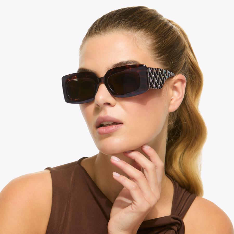 KENSINGTON OS RECTANGLE Tortoiseshell Rectangle Sunglasses by Kurt