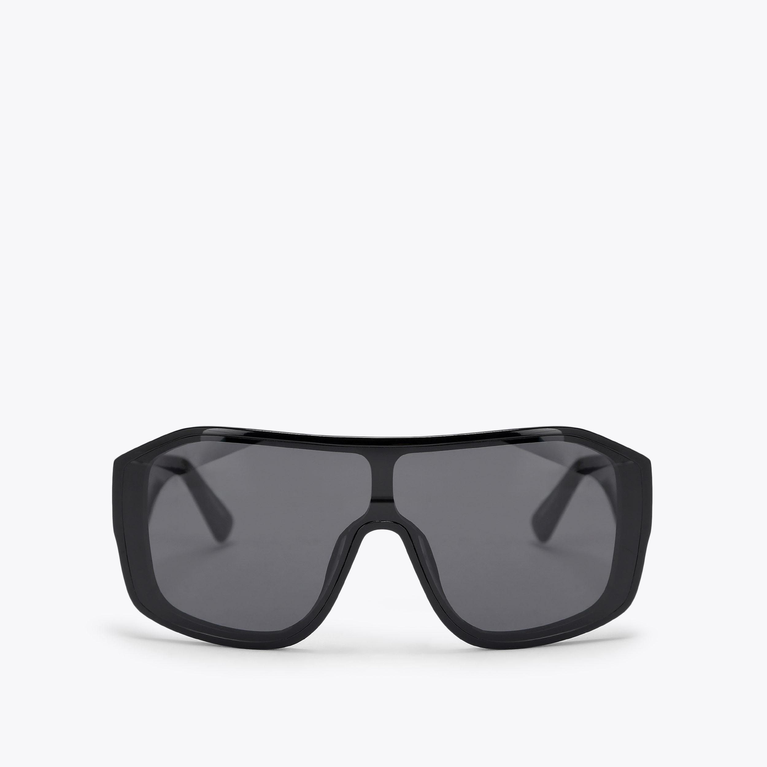 KURT OVERSIZED VISOR Beige Acetate Sunglasses by Kurt Geiger London