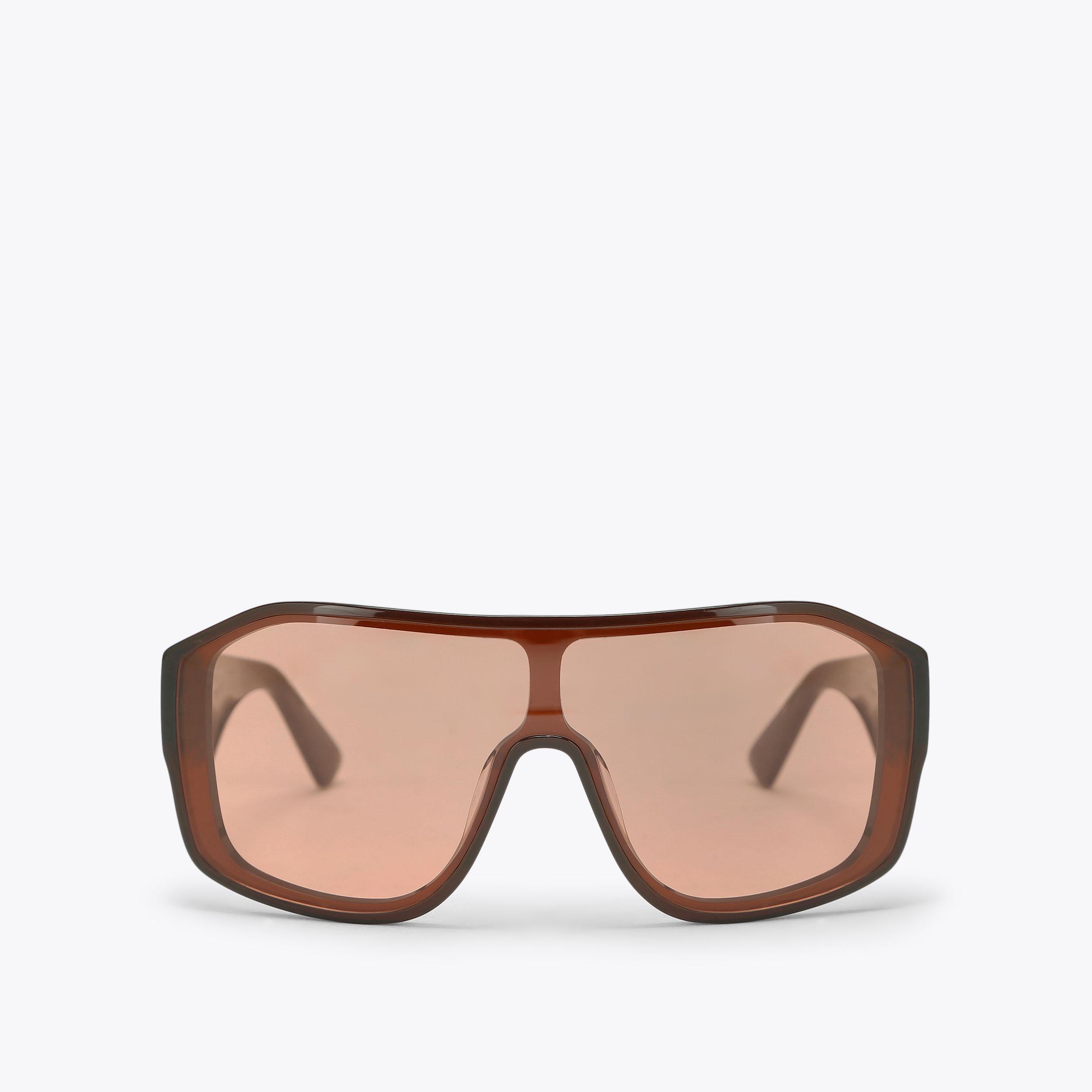 KURT OVERSIZED VISOR Rust Sunglasses by Kurt Geiger London