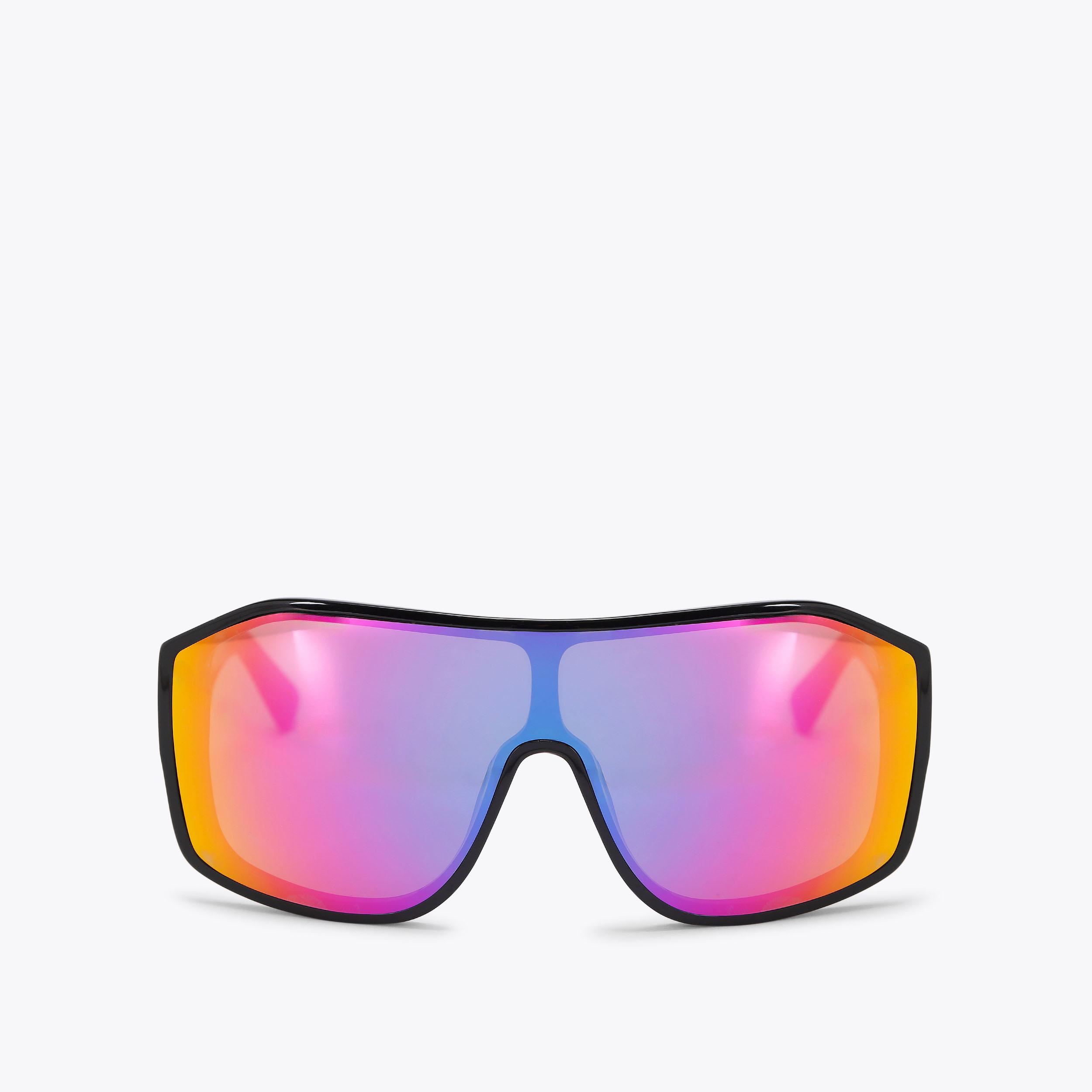KURT OVERSIZED VISOR Pink Transparent Sunglasses by Kurt 