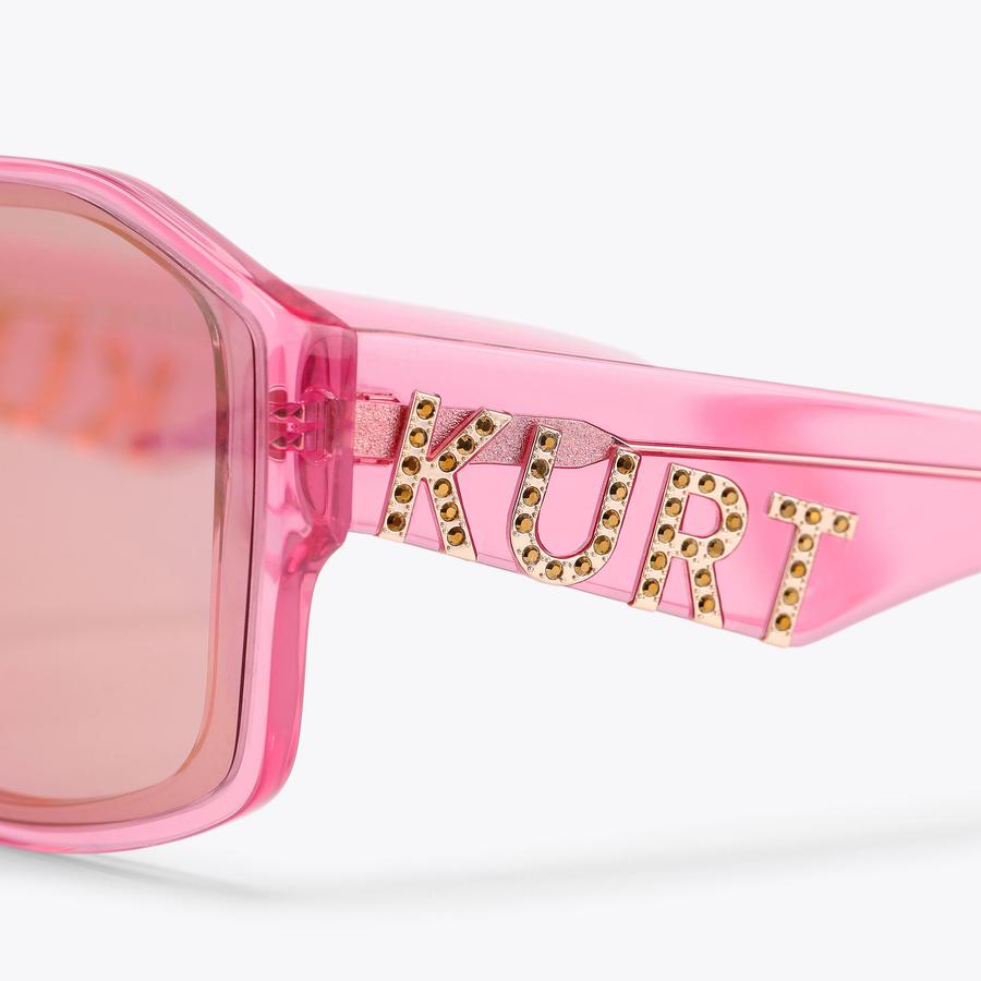 KURT OVERSIZED VISOR Pink Transparent Sunglasses by Kurt  display picture 1