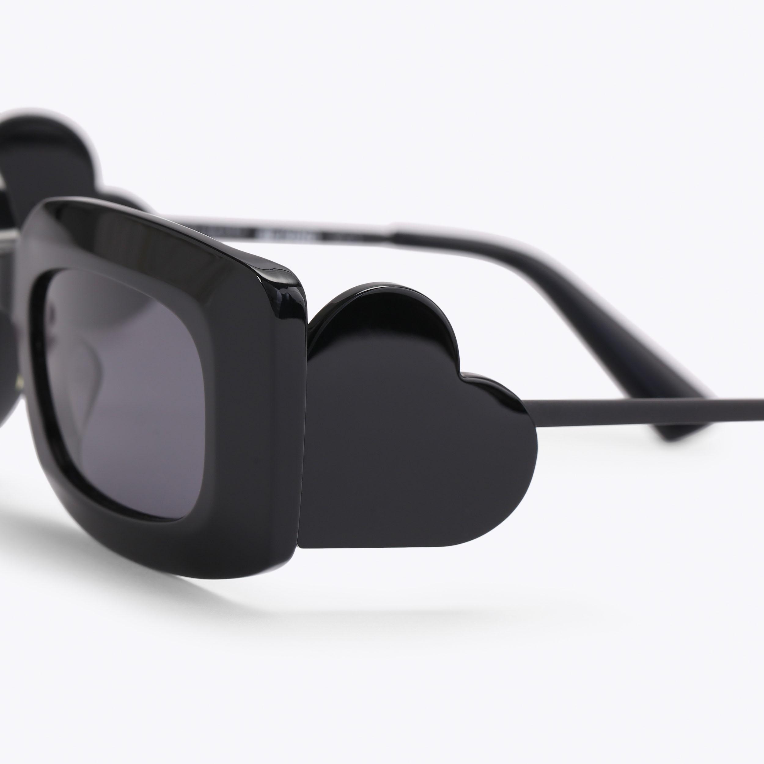 Kurt Geiger Black Rectangle Sunglasses KENSINGTON RECTANGLE Black Drench Sunglasses by KURT GEIGER  main image 2
