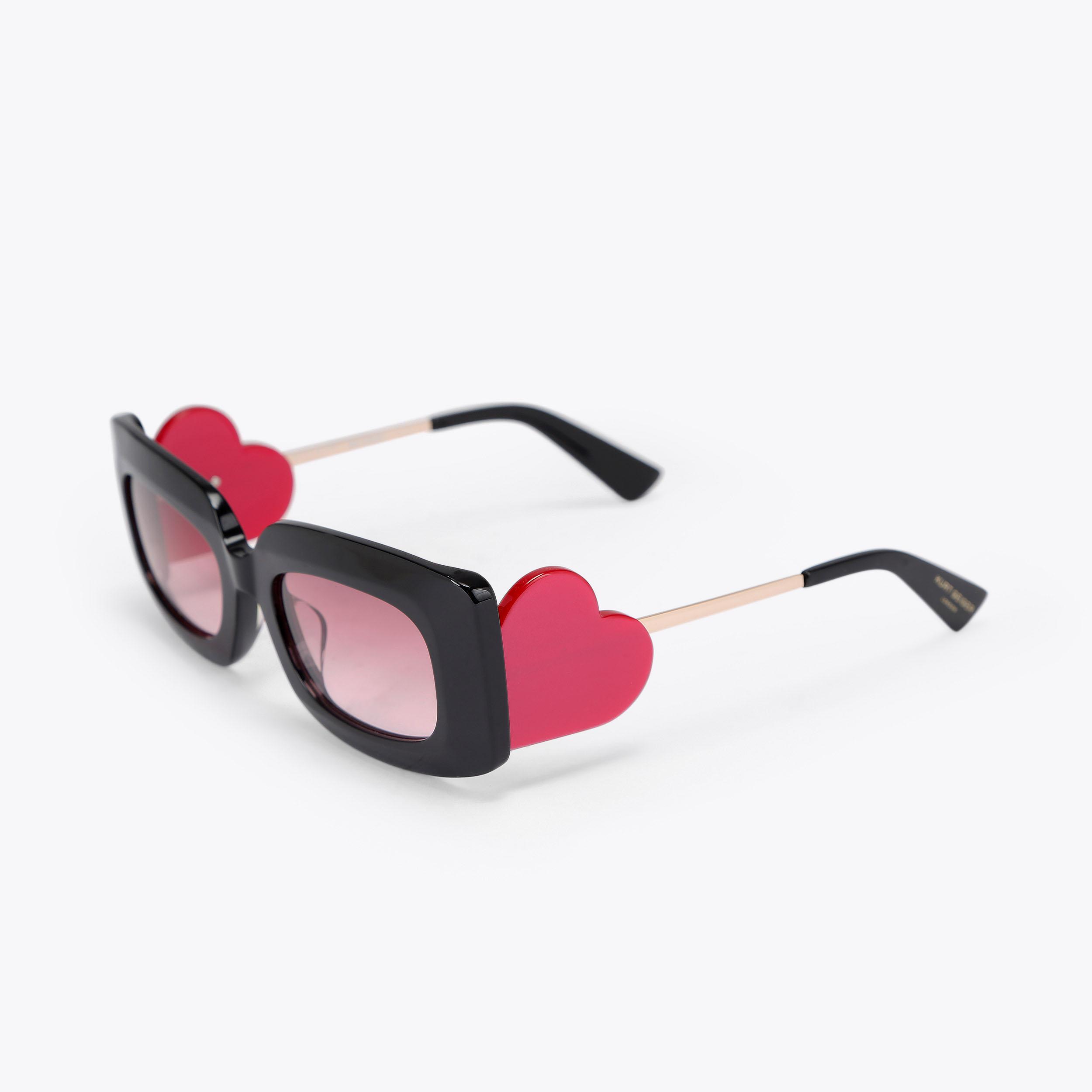 XL HEART RECTANGLE Heart Sunglasses by Kurt Geiger London