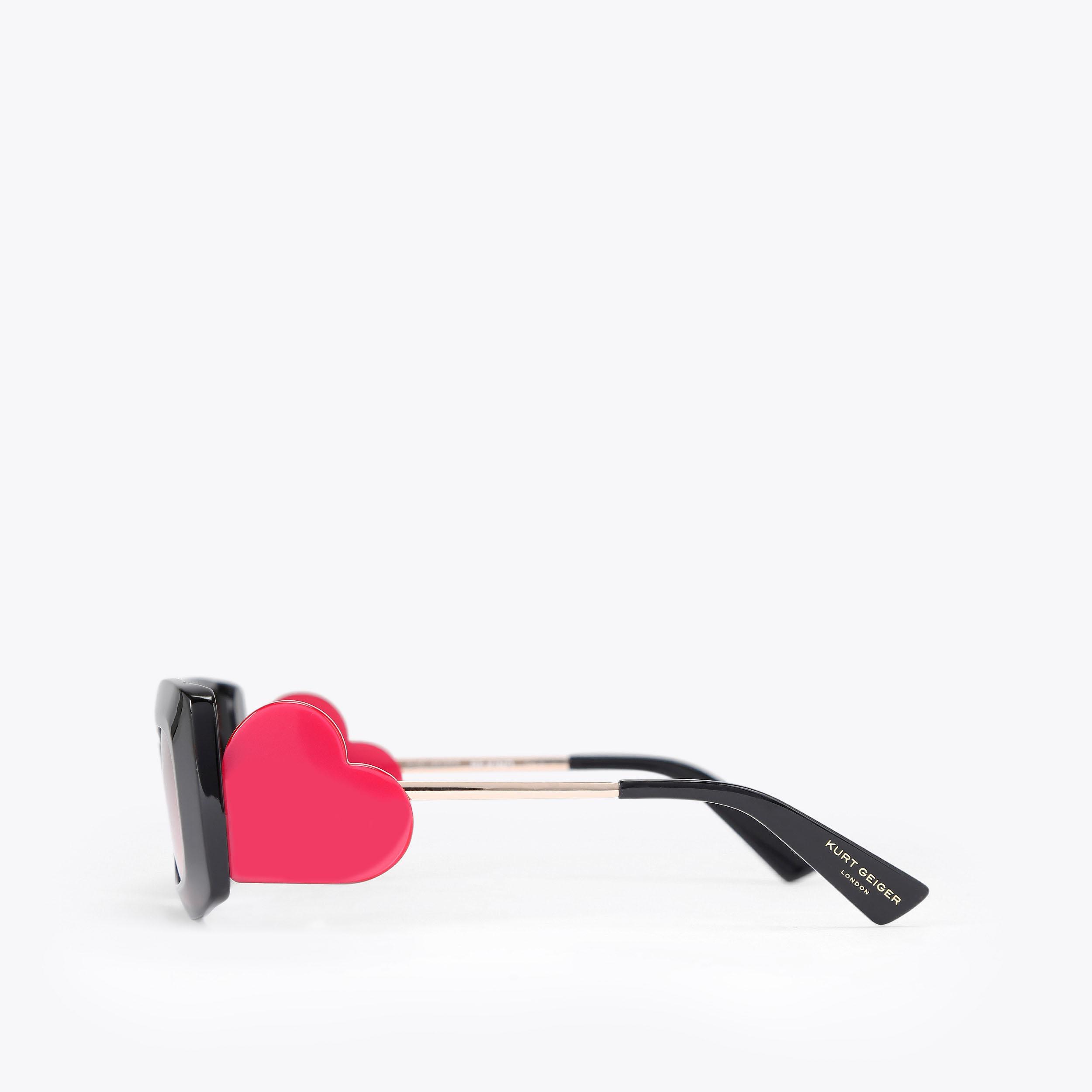 XL HEART RECTANGLE Heart Sunglasses by Kurt Geiger London