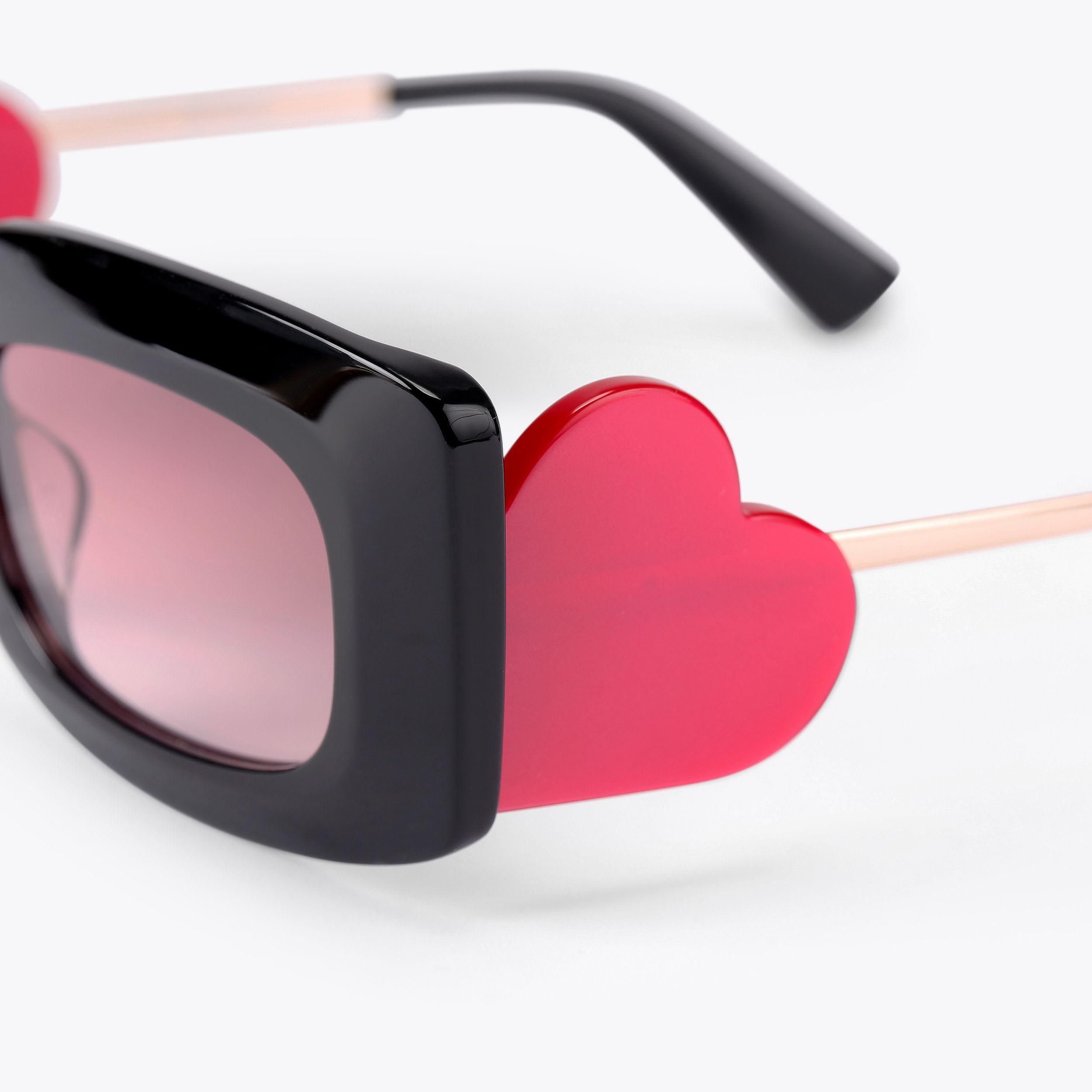 XL HEART RECTANGLE Heart Sunglasses by Kurt Geiger London