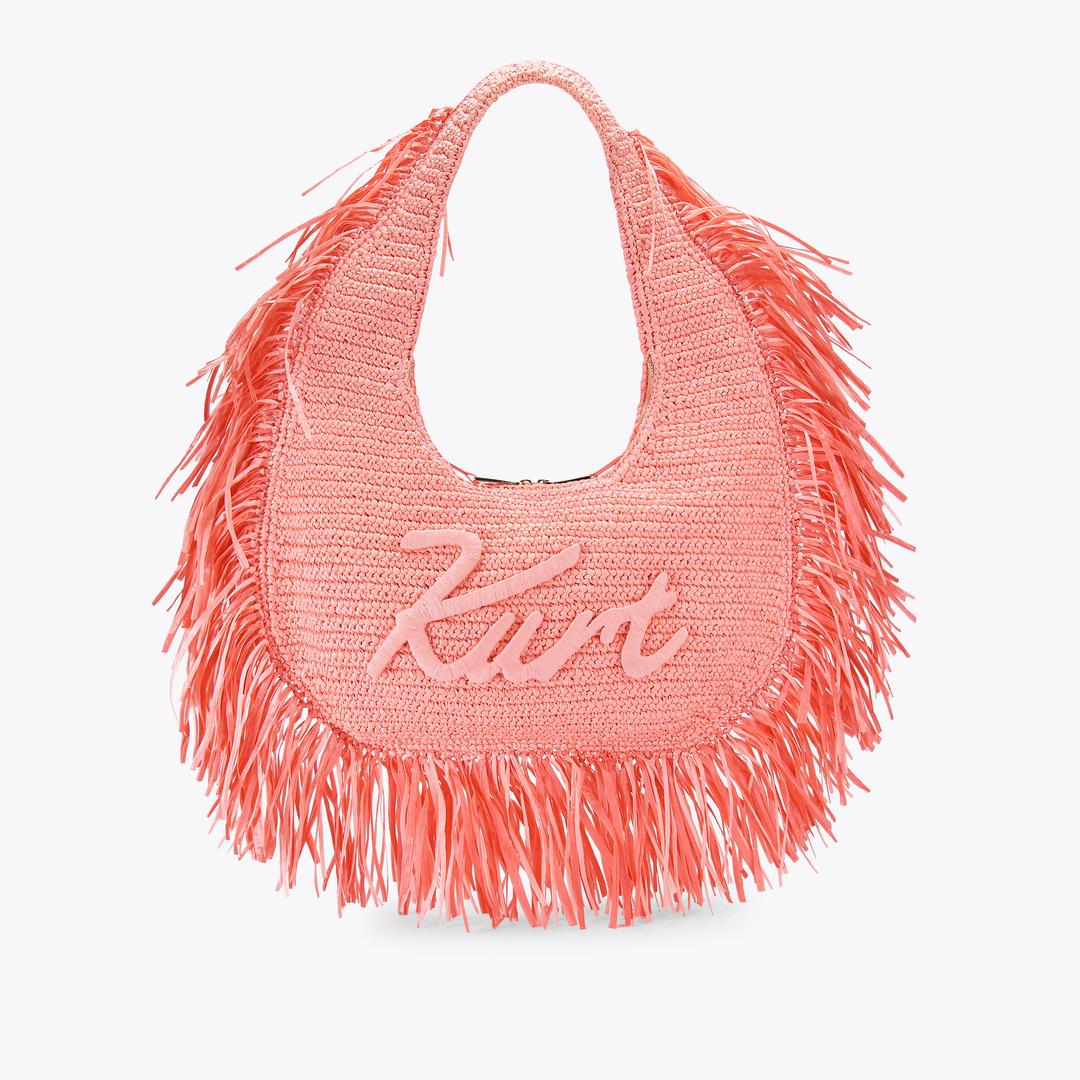 KURT LG HOBO FRINGE Pink Combination Fringe Hobo Bag by Kurt Geiger London — Kurt Geiger London