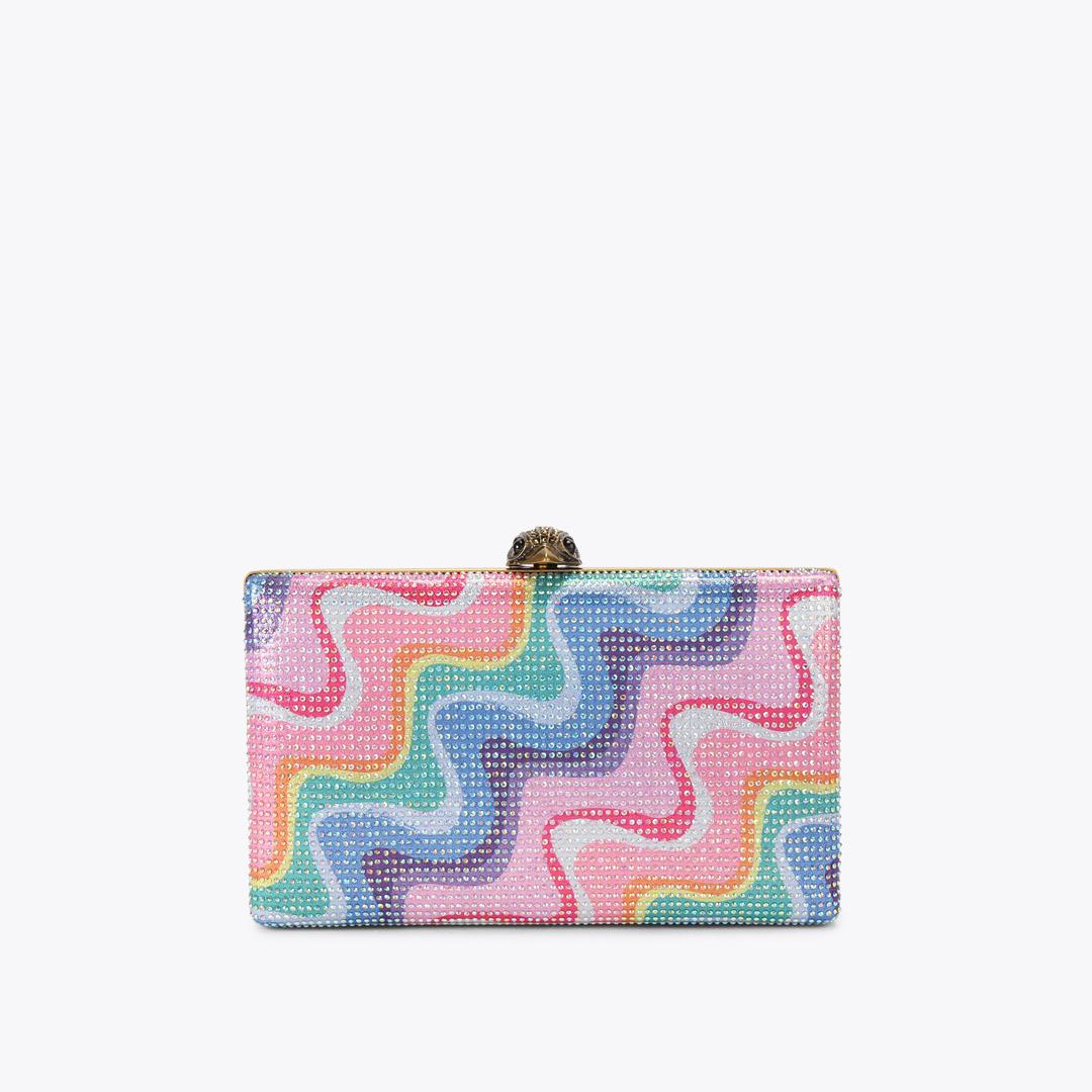 CRYSTAL KENSINGTON CLUTCH Rainbow Swirl Crystal Clutch Bag by Kurt Geiger London — Kurt Geiger London