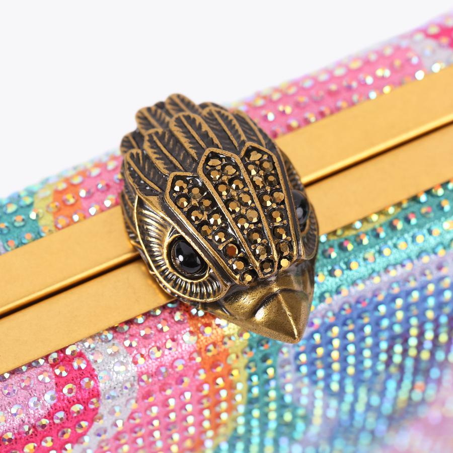 CRYSTAL KENSINGTON CLUTCH Rainbow Swirl Crystal Clutch Bag by Kurt