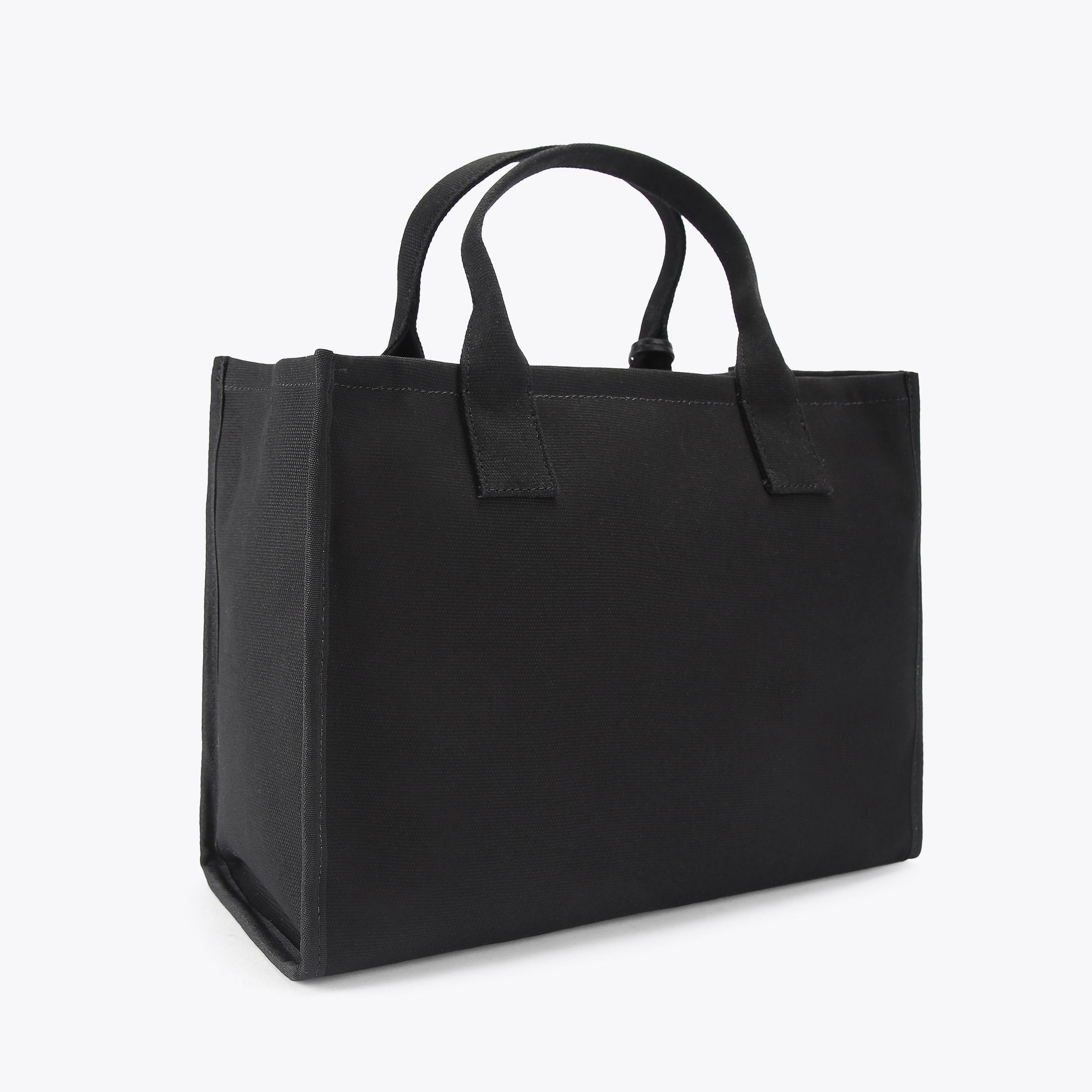 KURT TOTE Black Canvas Tote Bag by Kurt Geiger London