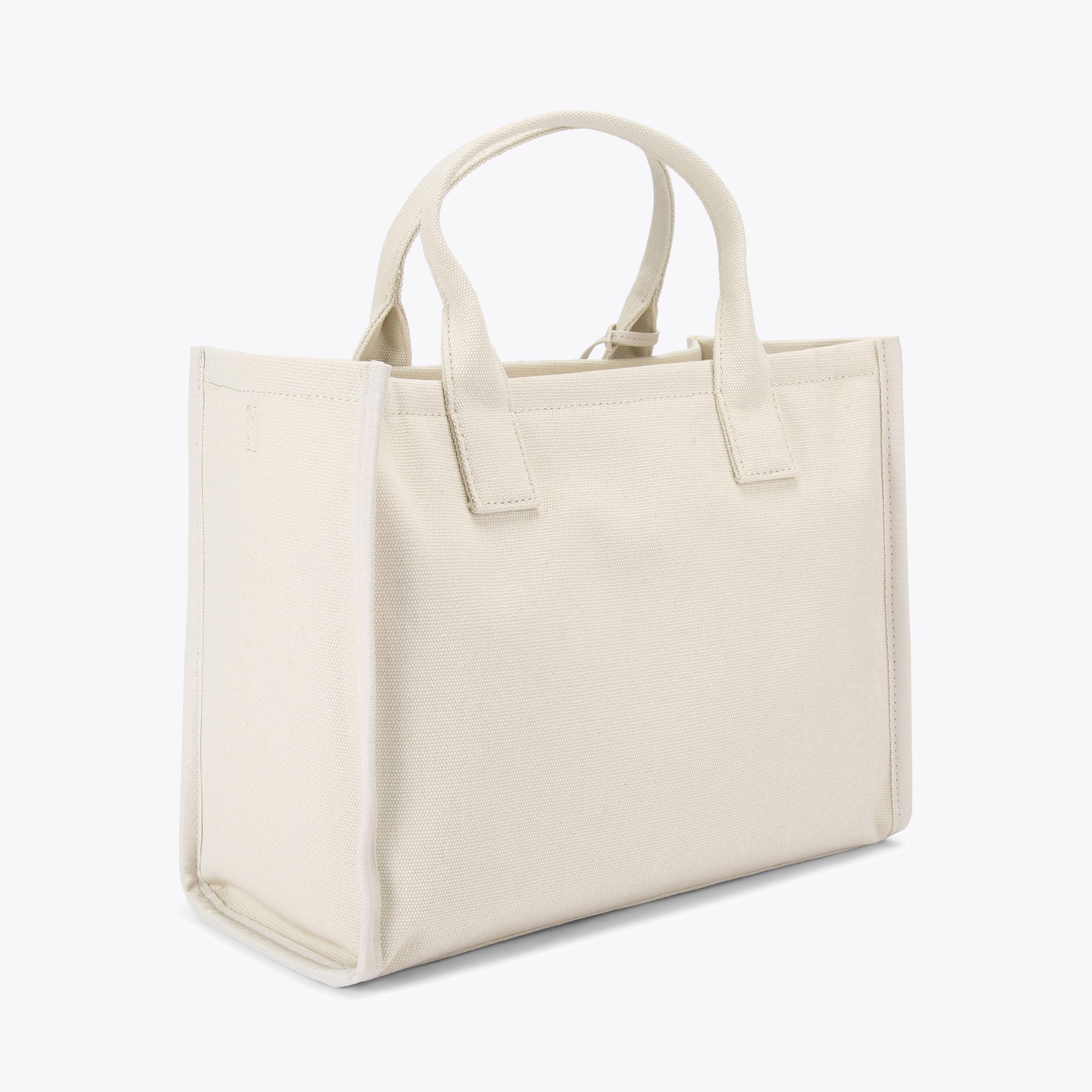 KURT TOTE White Canvas Tote Bag by Kurt Geiger London