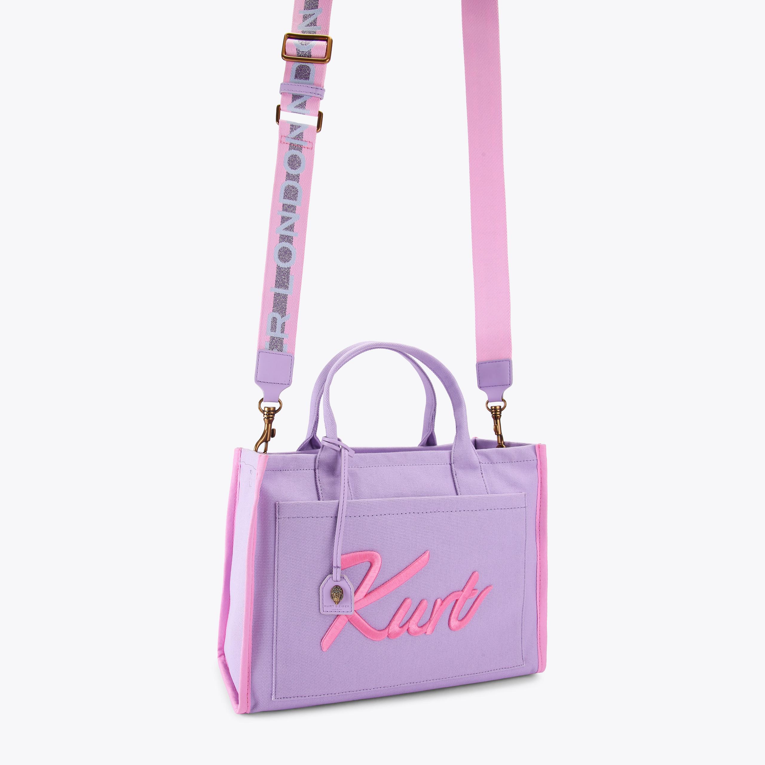 KURT TOTE Lilac Canvas Tote Bag by Kurt Geiger London
