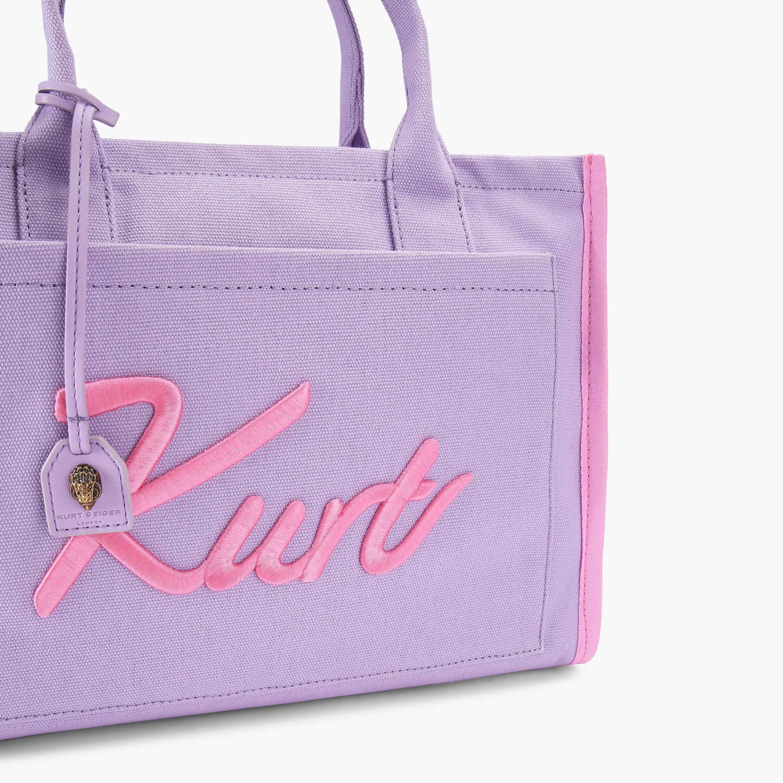 KURT TOTE Lilac Canvas Tote Bag by Kurt Geiger London