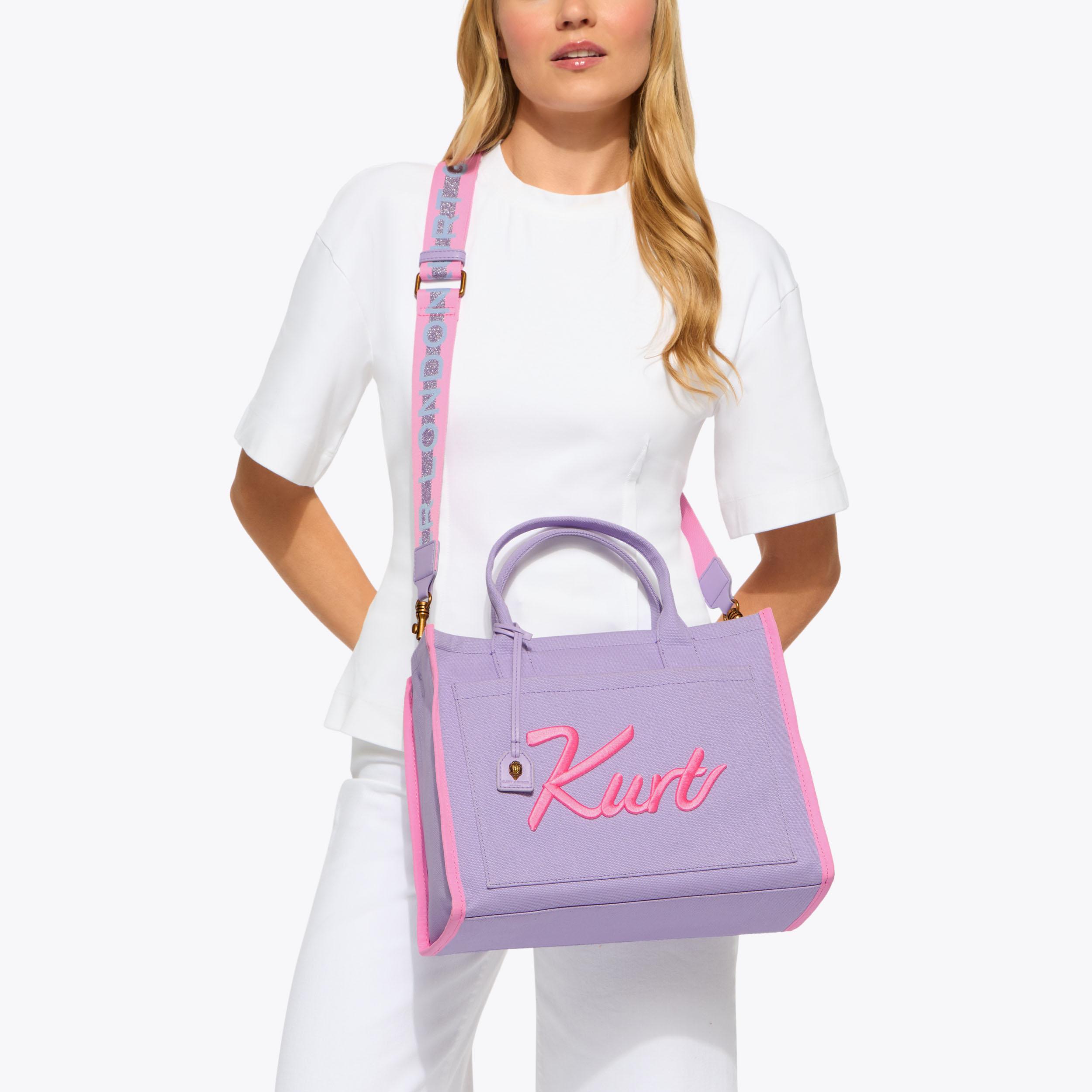 KURT TOTE Lilac Canvas Tote Bag by Kurt Geiger London