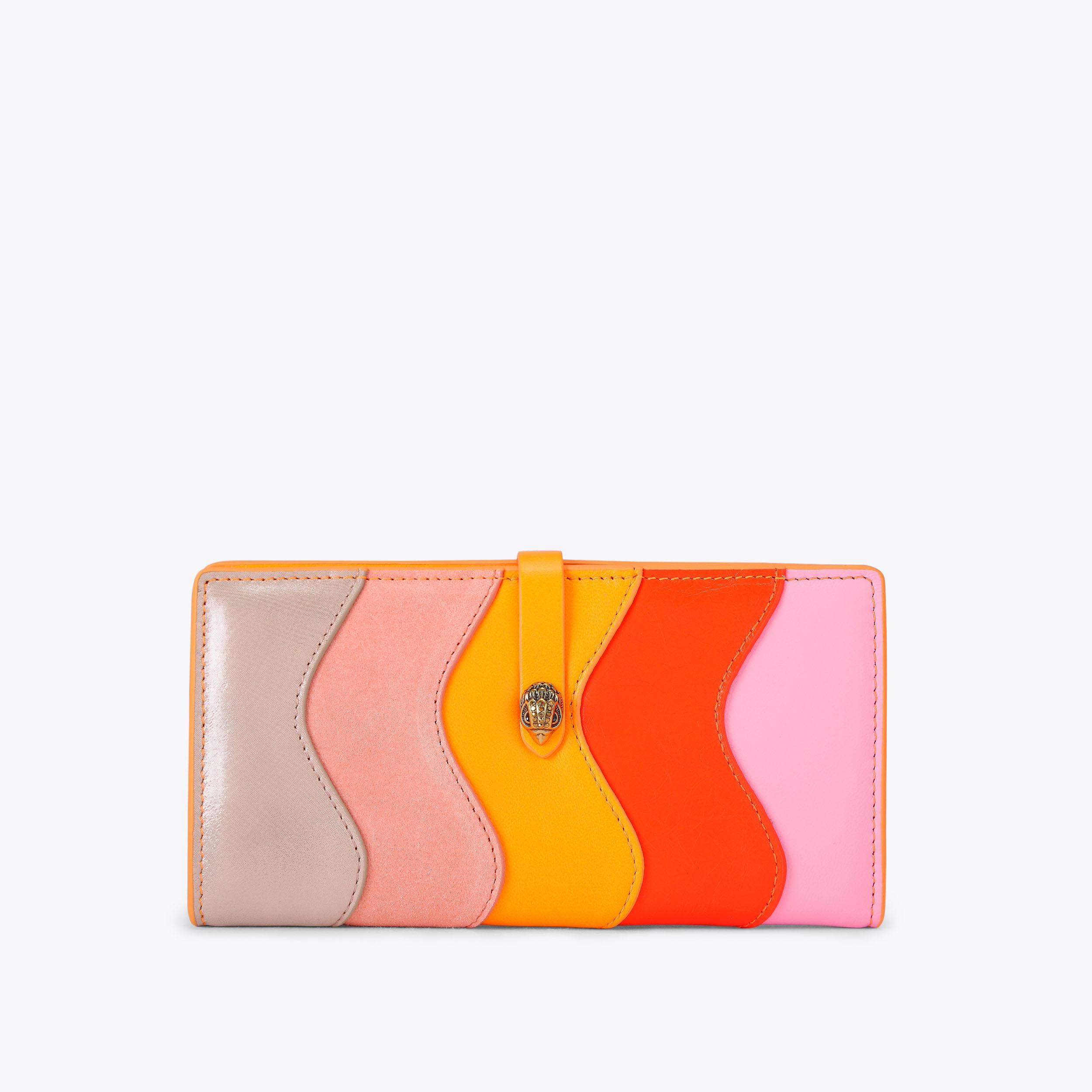 KENSINGTON SOFT WALLET W Pink and Orange Zip Wallet by Kurt Geiger