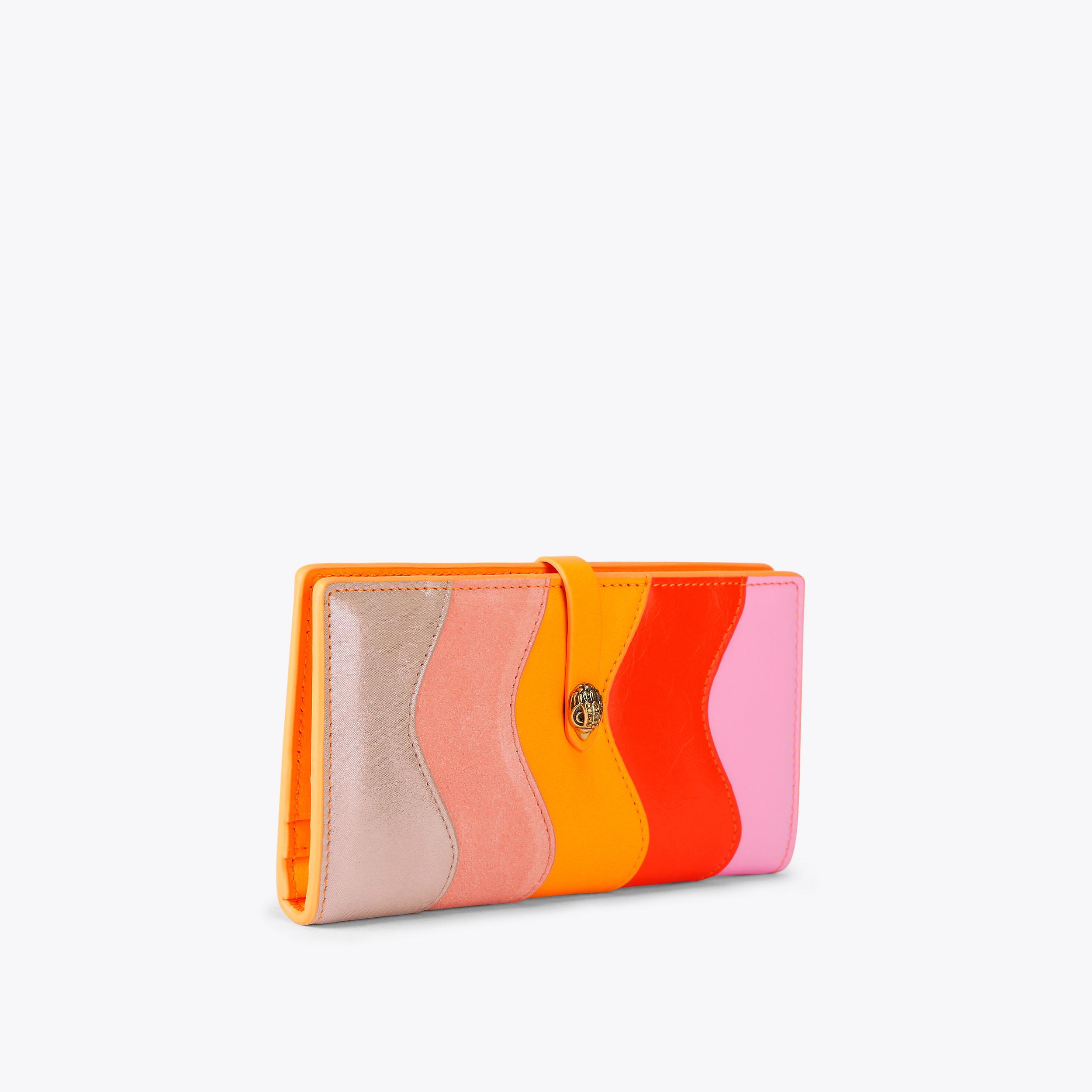 KENSINGTON SOFT WALLET W Pink and Orange Zip Wallet by Kurt Geiger
