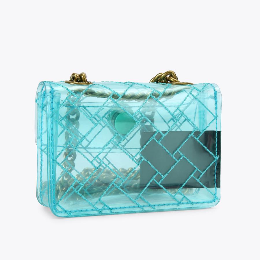 MICRO KENSINGTON VINYL Turquoise Kensington Bag by Kurt Geiger London