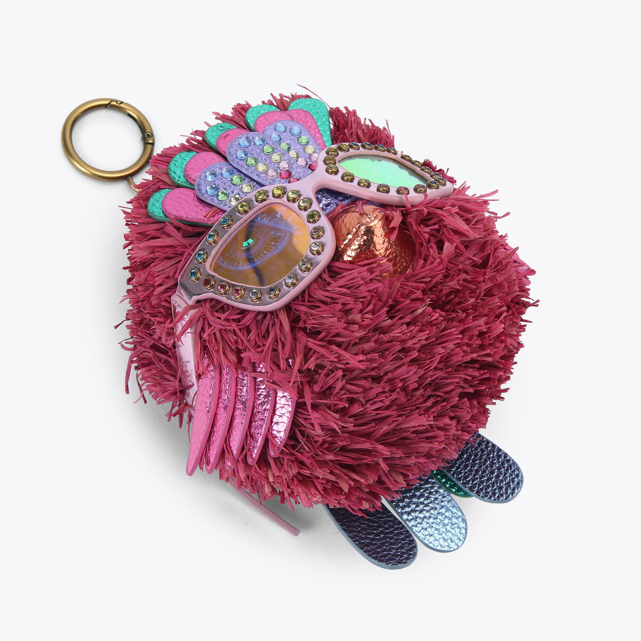 アクセサリー tadequi coninnghum POM POM EAGLE SUNGL CHARM Pink Raffia Eagle Sunglasses Charm by