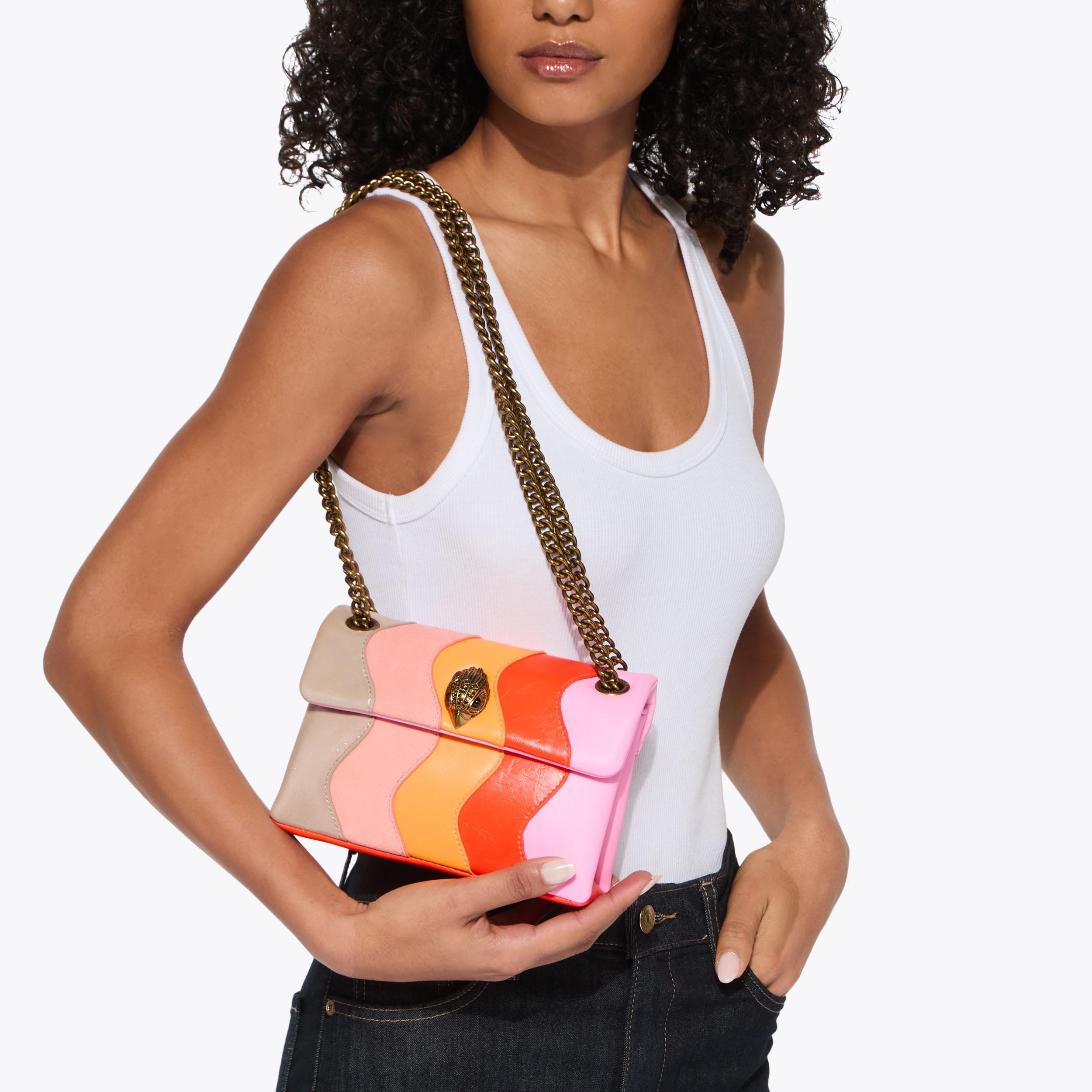 MINI KENSINGTON W Pink Tonal Cross Body Bag by Kurt Geiger London
