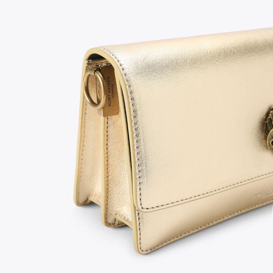 SHOREDITCH SOFT SH Gold Leather Soft Shoulder Bag by Kurt Geiger