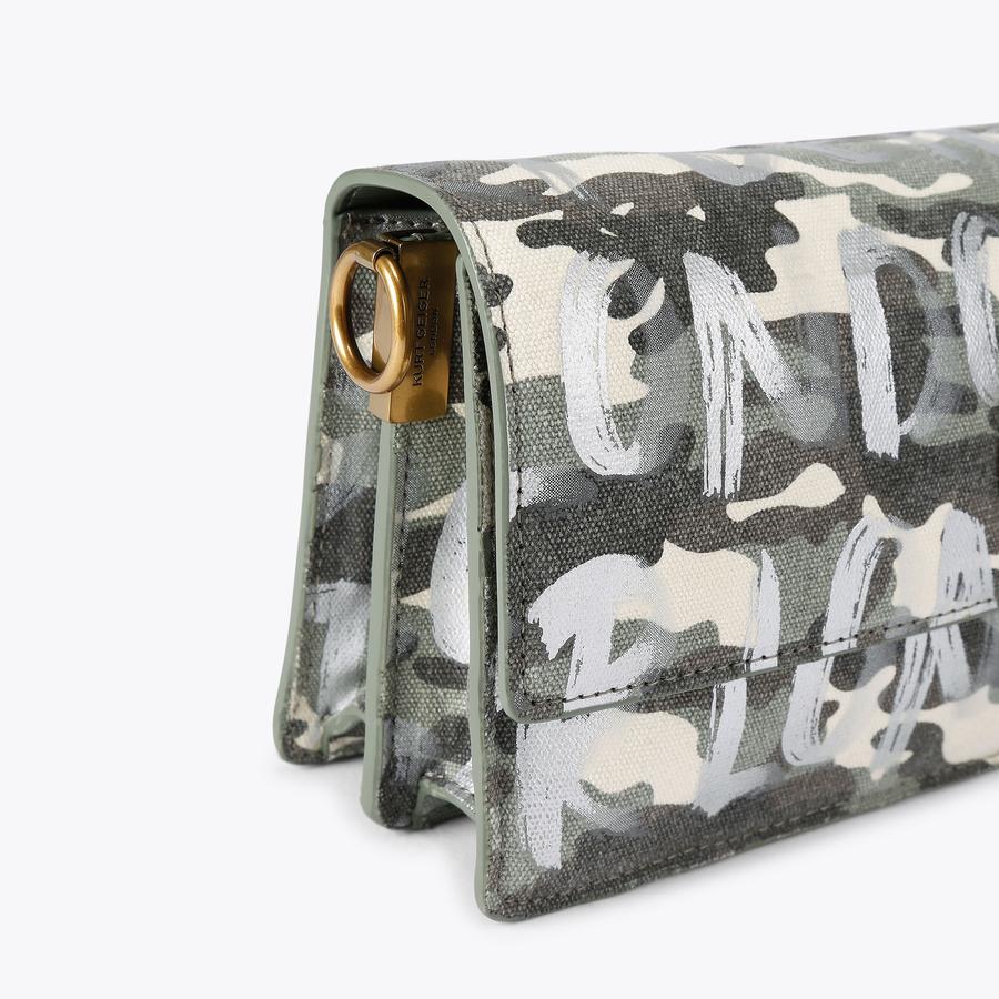 SHOREDITCH SOFT SH Camouflage Denim Branded Shoulder Bag by Kurt