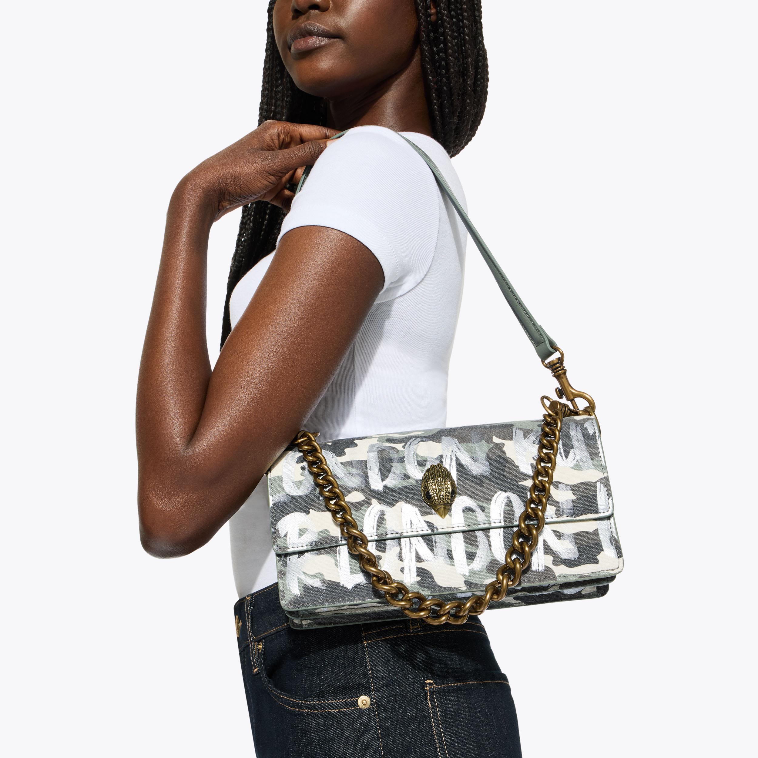 SHOREDITCH SOFT SH Camouflage Denim Branded Shoulder Bag by Kurt