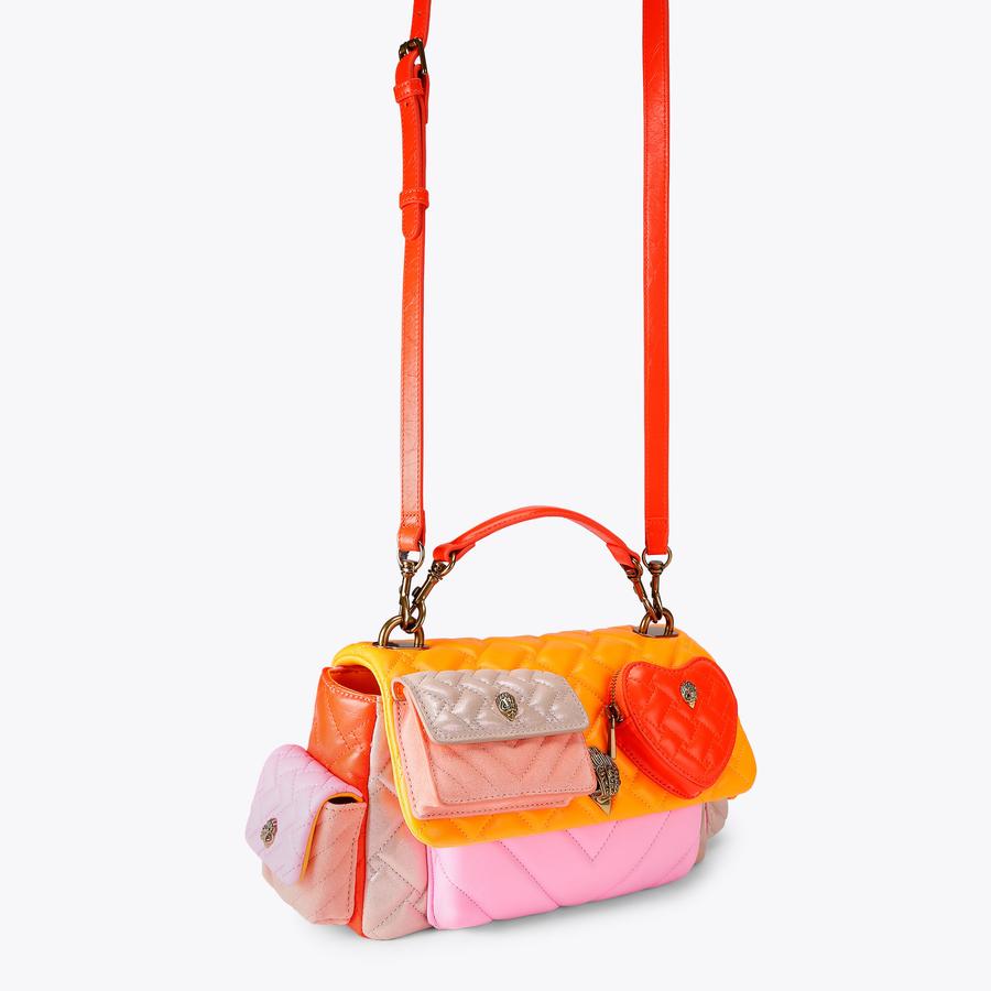 KENSINGTON MULTIPOCKET SH Orange Pink Neon Shoulder Bag by Kurt