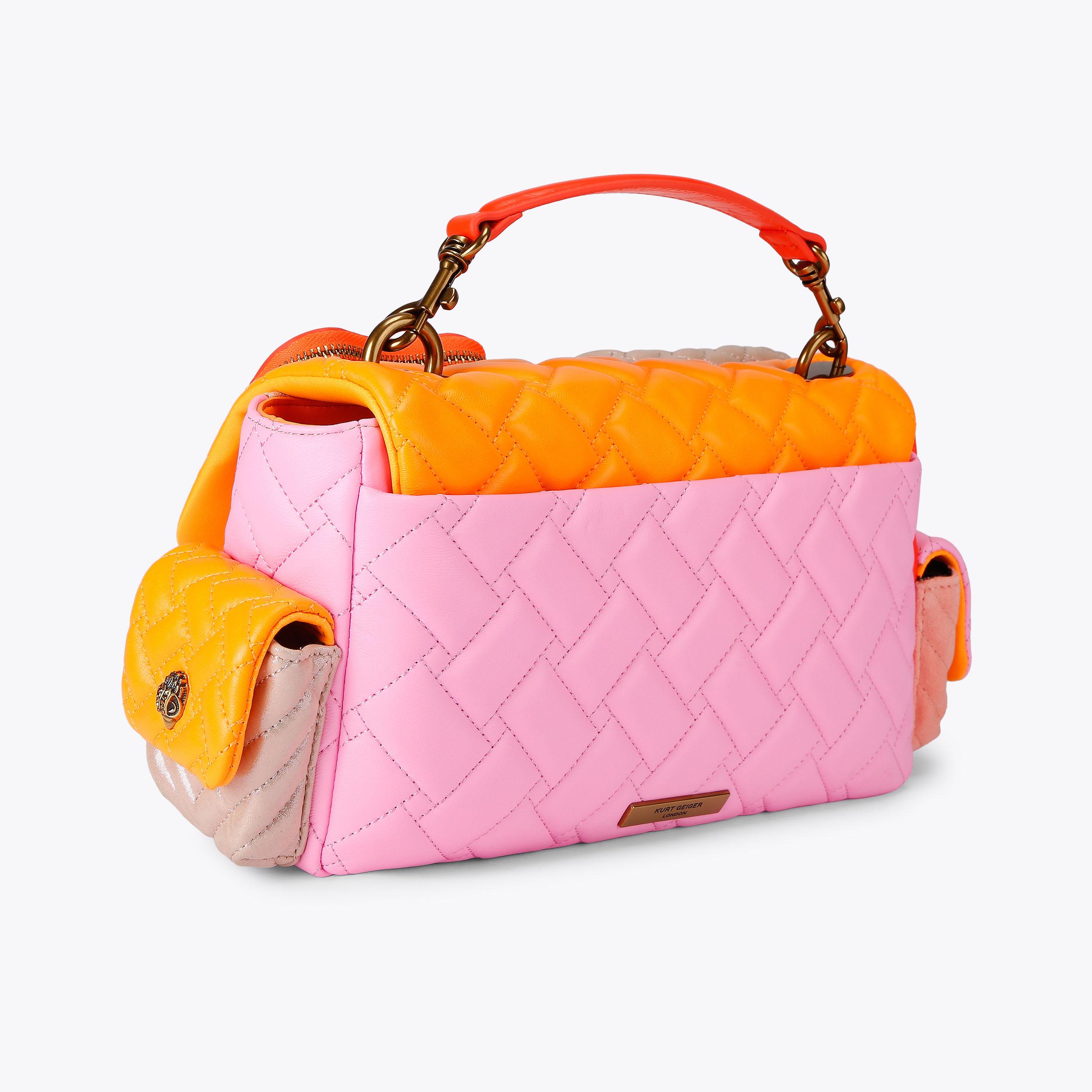 KENSINGTON MULTIPOCKET SH Orange Pink Neon Shoulder Bag by Kurt
