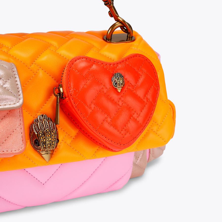 KENSINGTON MULTIPOCKET SH Orange Pink Neon Shoulder Bag by Kurt