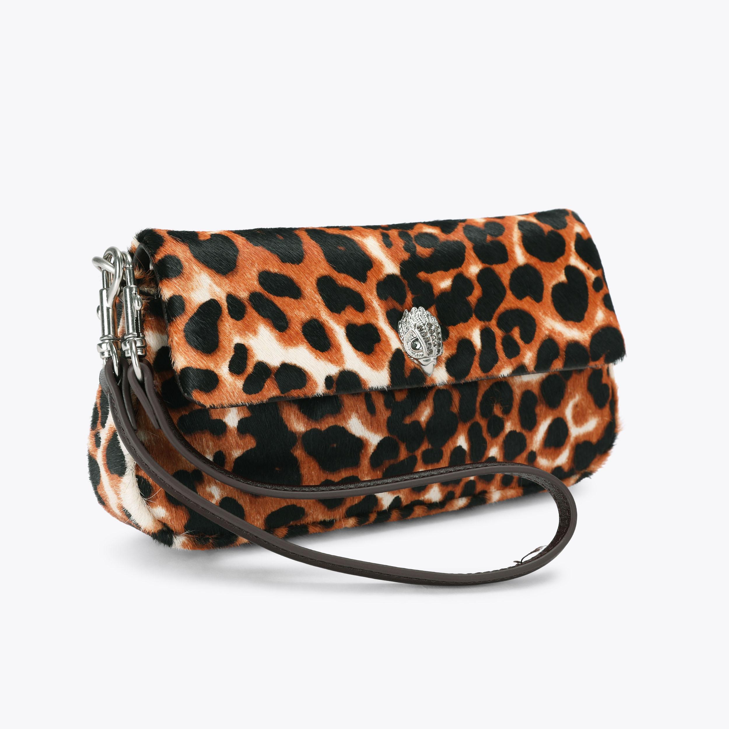 PICKLE SHOULDER BAG Camel Leopard Print Shoulder Bag by Kurt