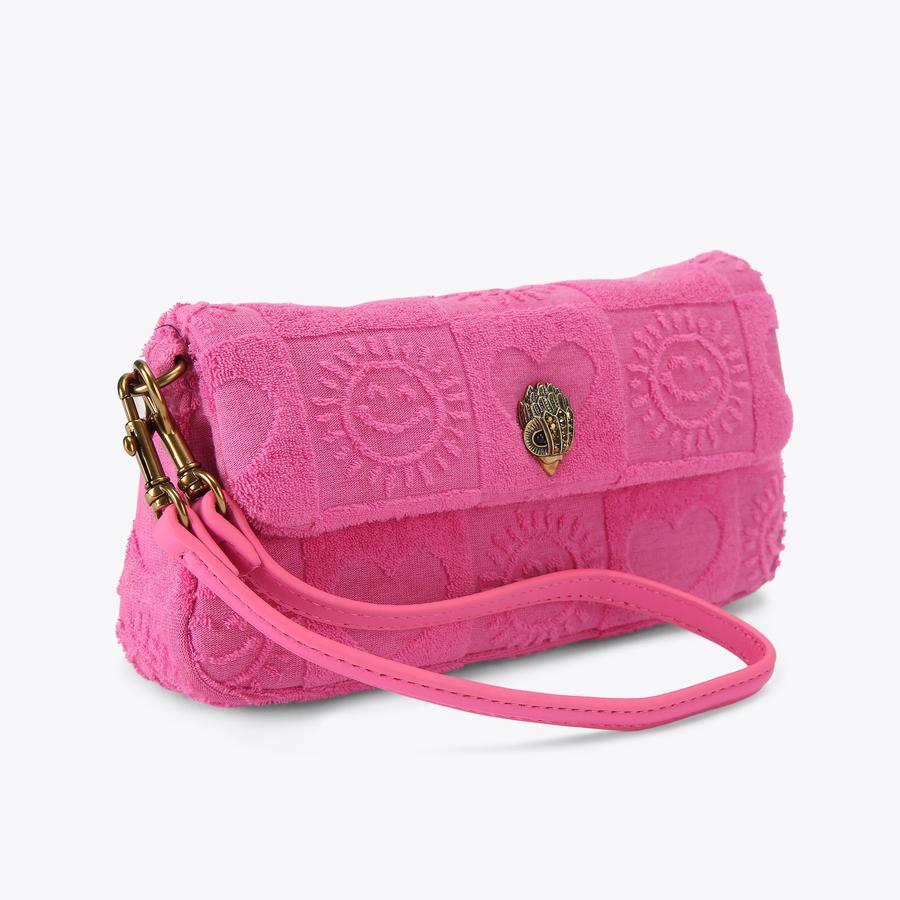 PICKLE SHOULDER BAG Pink Terry Towelling Shoulder Bag by Kurt