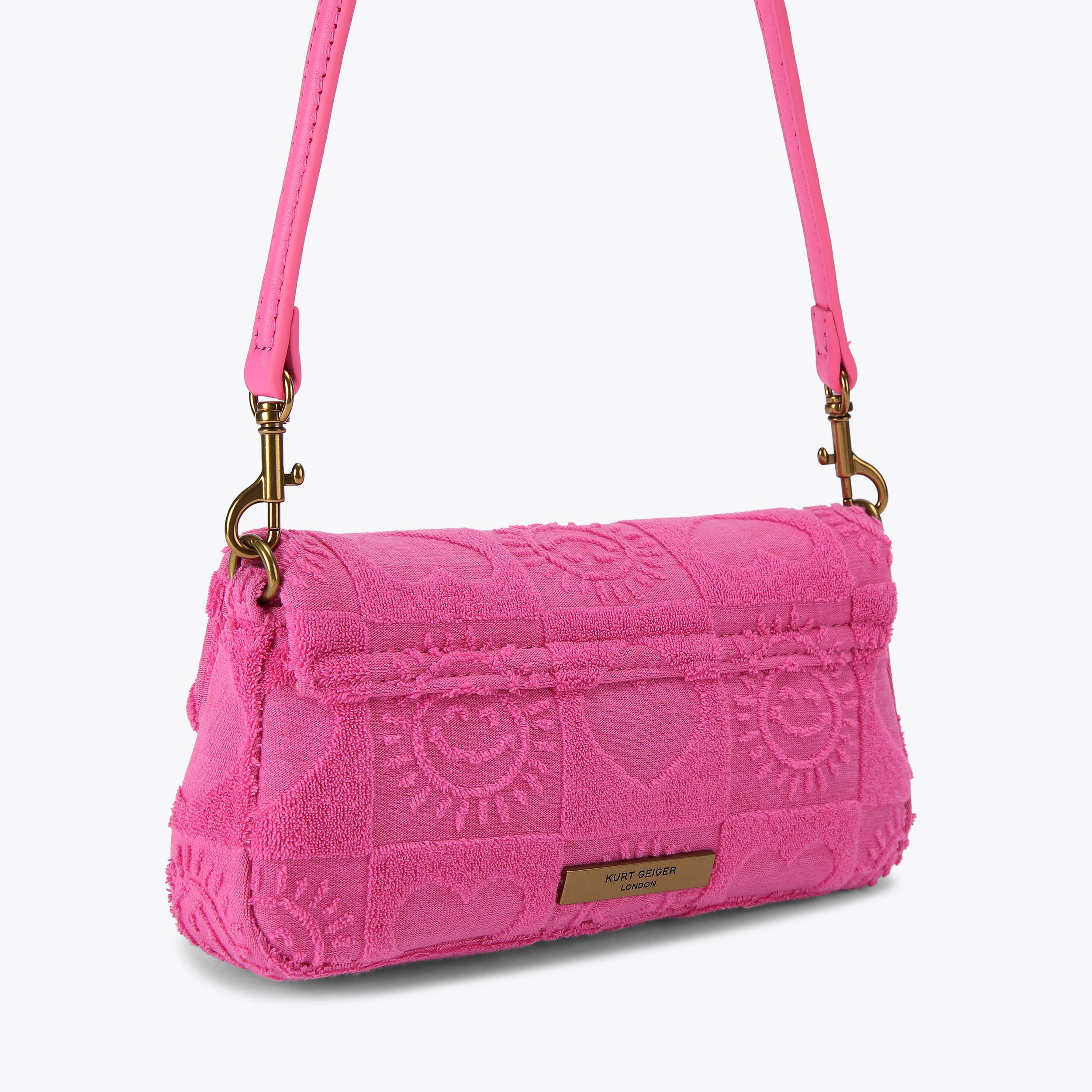 PICKLE SHOULDER BAG Pink Terry Towelling Shoulder Bag by Kurt