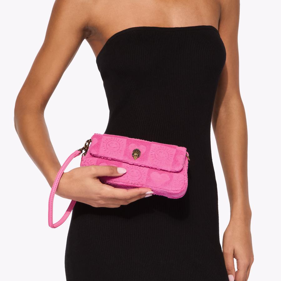 PICKLE SHOULDER BAG Pink Terry Towelling Shoulder Bag by Kurt