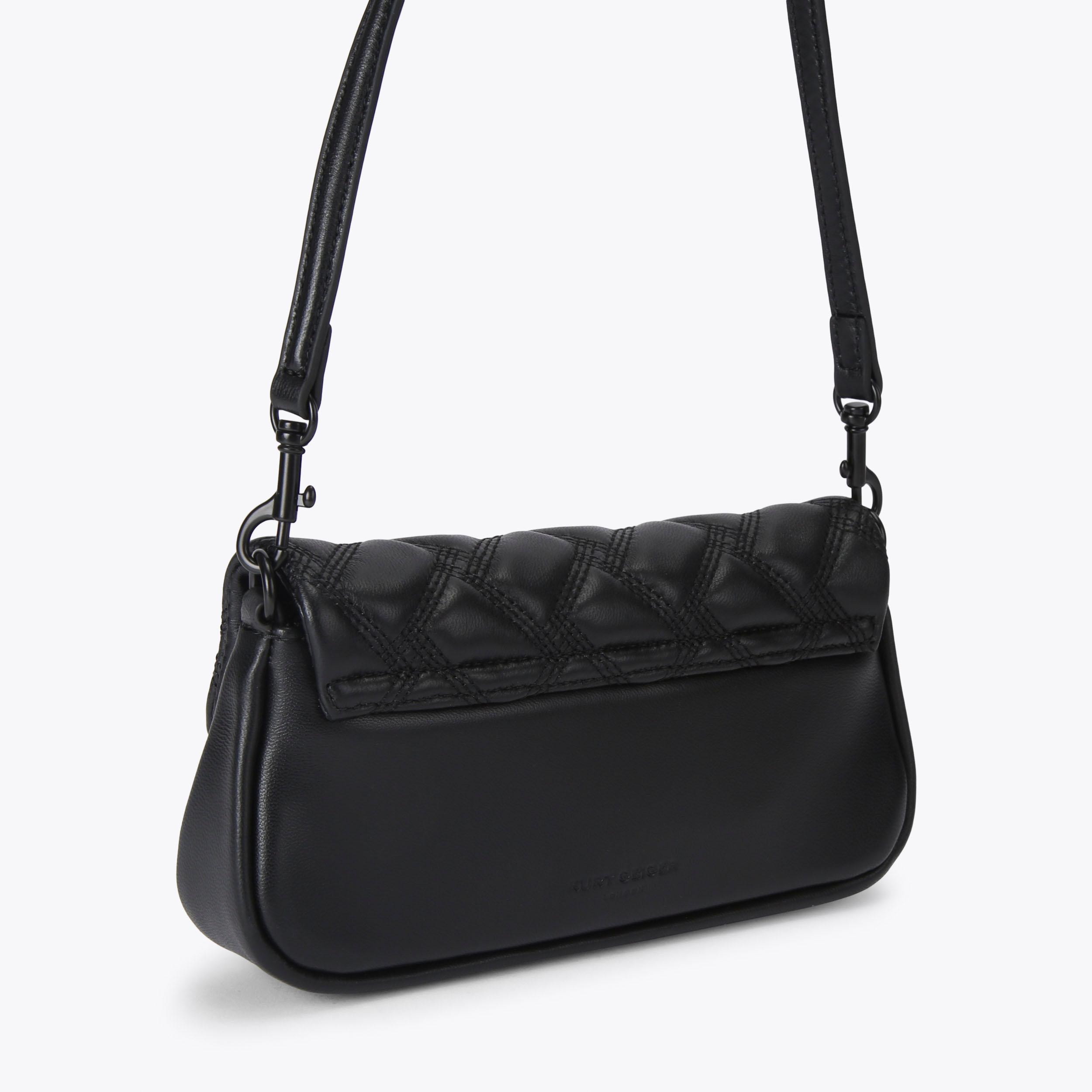 PICKLE SHOULDER BAG DR Black Leather Shoulder Bag by Kurt Geiger