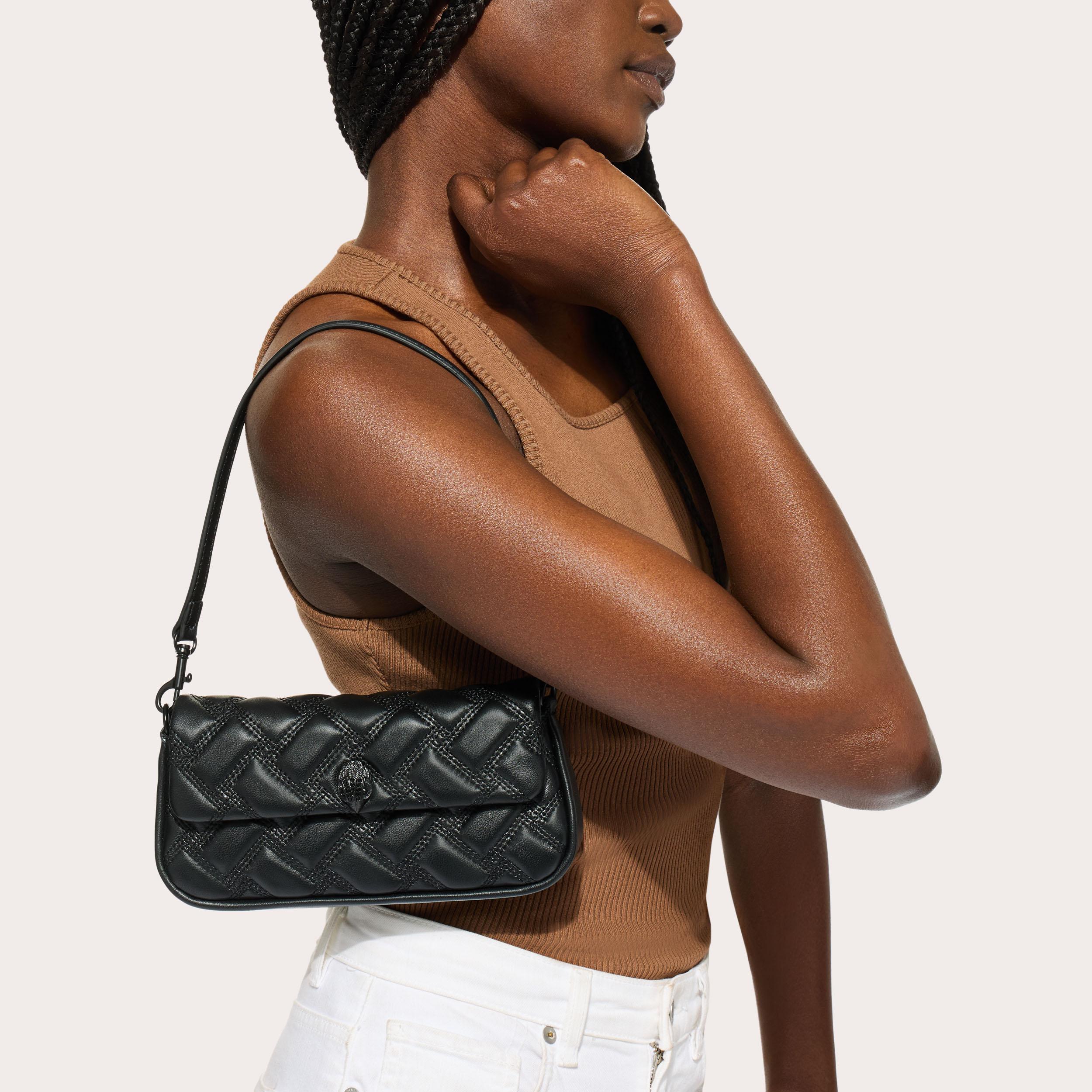 PICKLE SHOULDER BAG DR Black Leather Shoulder Bag by Kurt Geiger