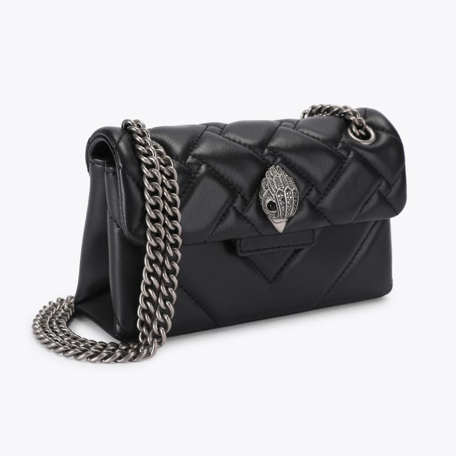 KENSINGTON 17 Black Quilted Cross Body Bag by Kurt Geiger London