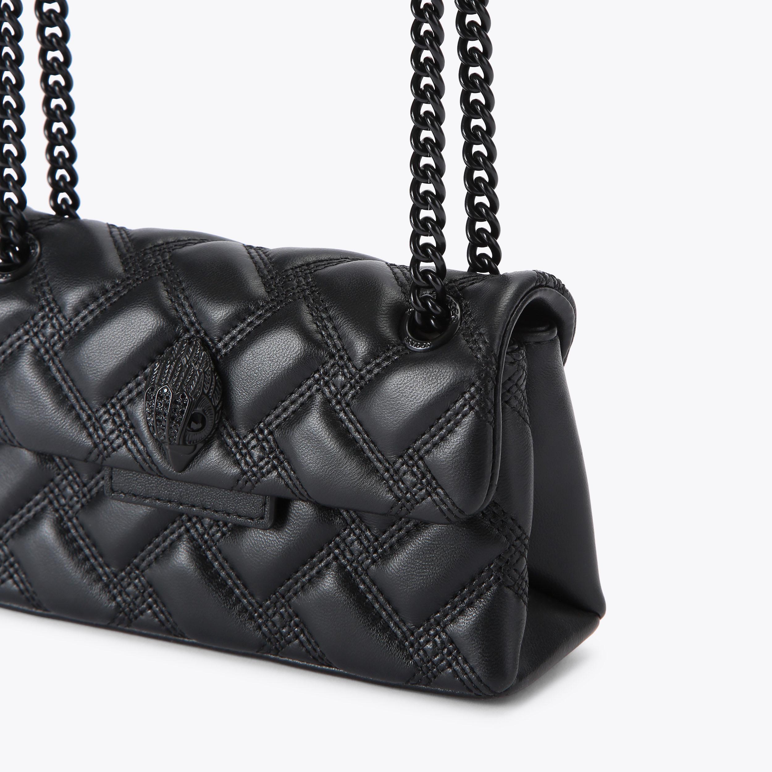 KENSINGTON 17 Black Quilted Cross Body Bag by Kurt Geiger London