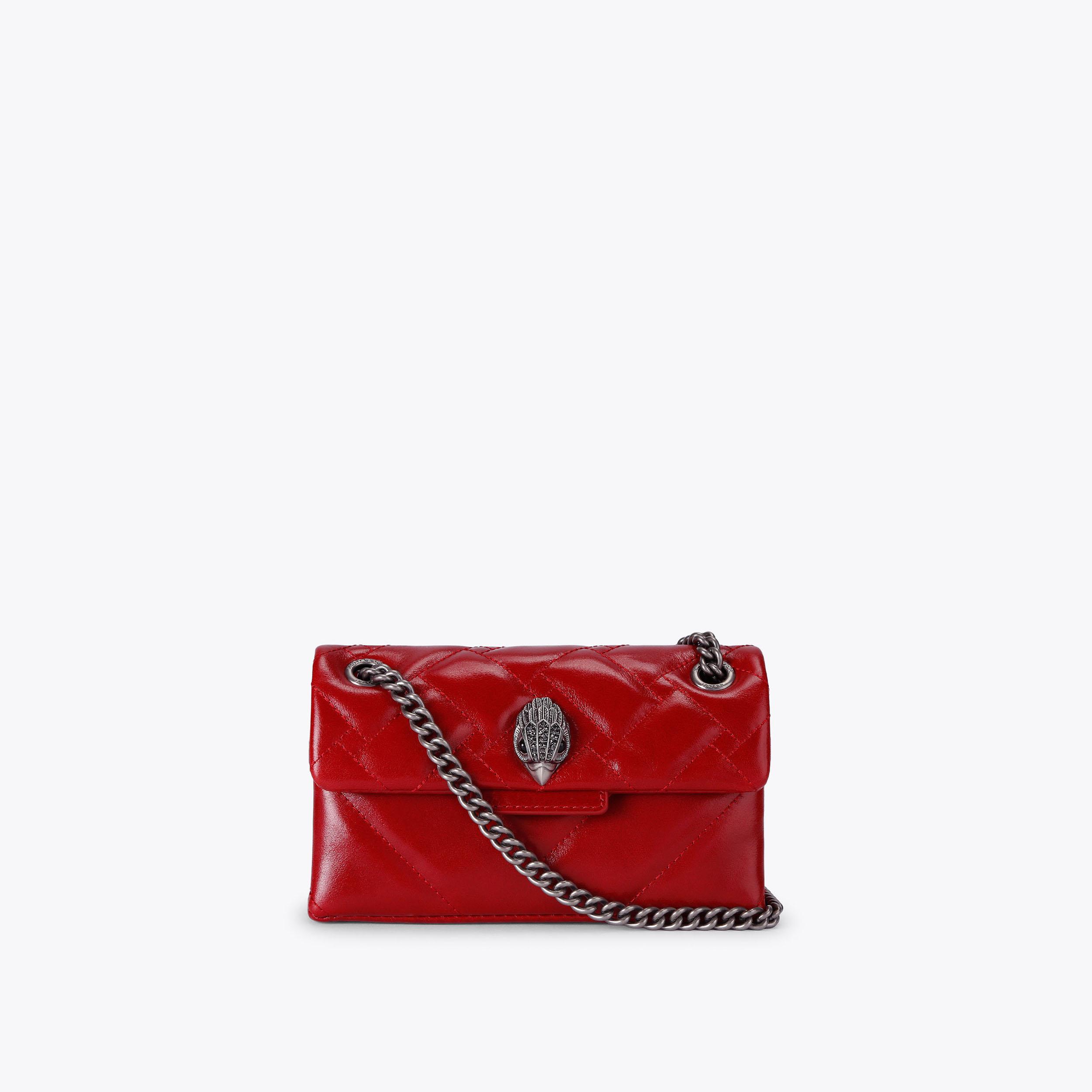 KENSINGTON 17 Fushia Suede Cross Body Bag by Kurt Geiger London