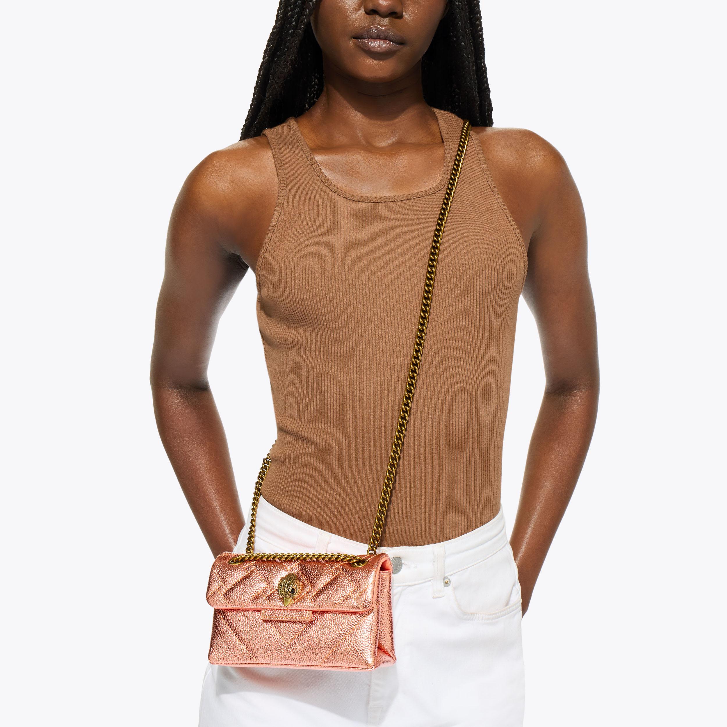 KENSINGTON 17 Orange Leather Cross Body Bag by Kurt Geiger London