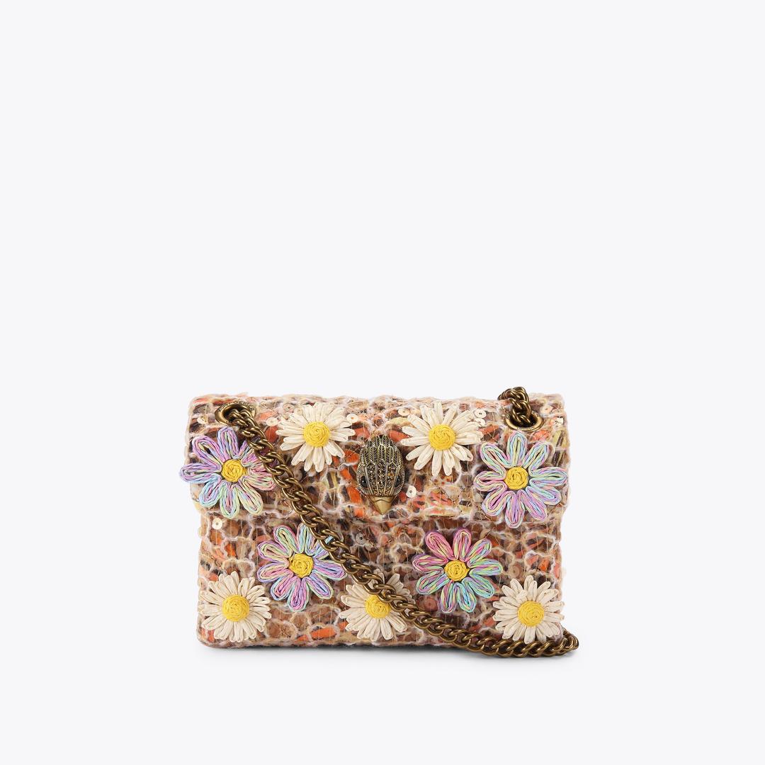 Mini Kensington Flowers Butterfly Orange Raffia Flower Cross Body Bag By Kurt Geiger London · Kurt Geiger London
