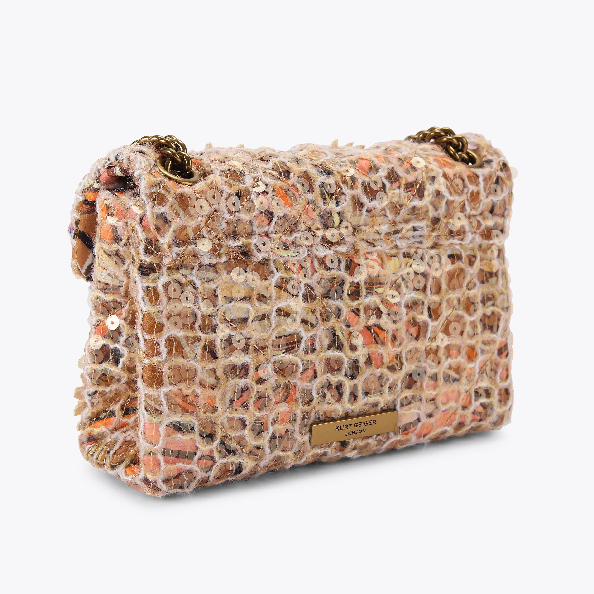 MINI KENSINGTON FLOWERS Butterfly Orange Raffia Flower Cross Body