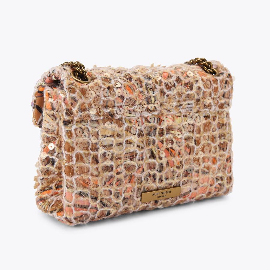 MINI KENSINGTON FLOWERS Butterfly Orange Raffia Flower Cross Body