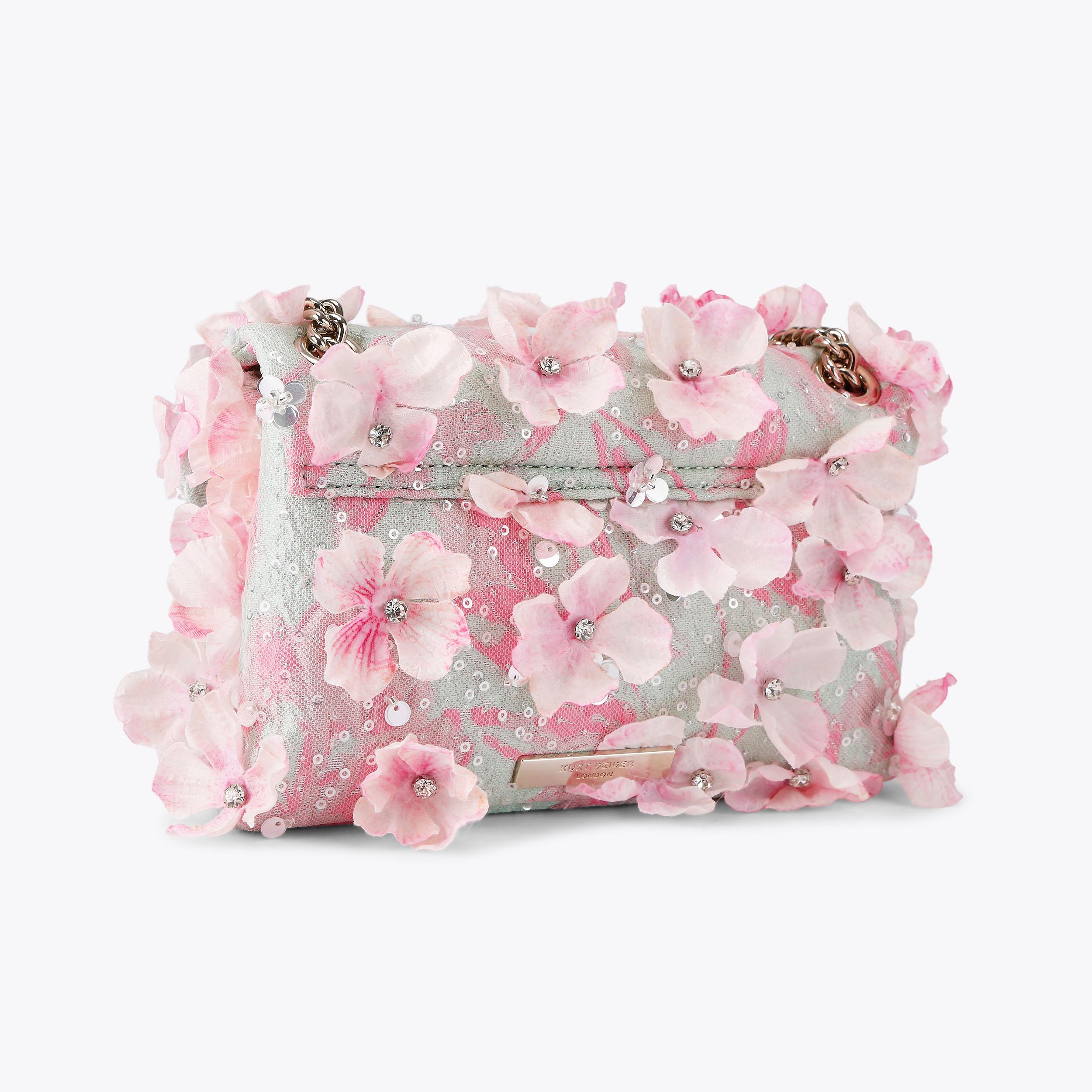 MINI KENSINGTON FLOWERS 3D Flower Pink Cross Body Bag by Kurt