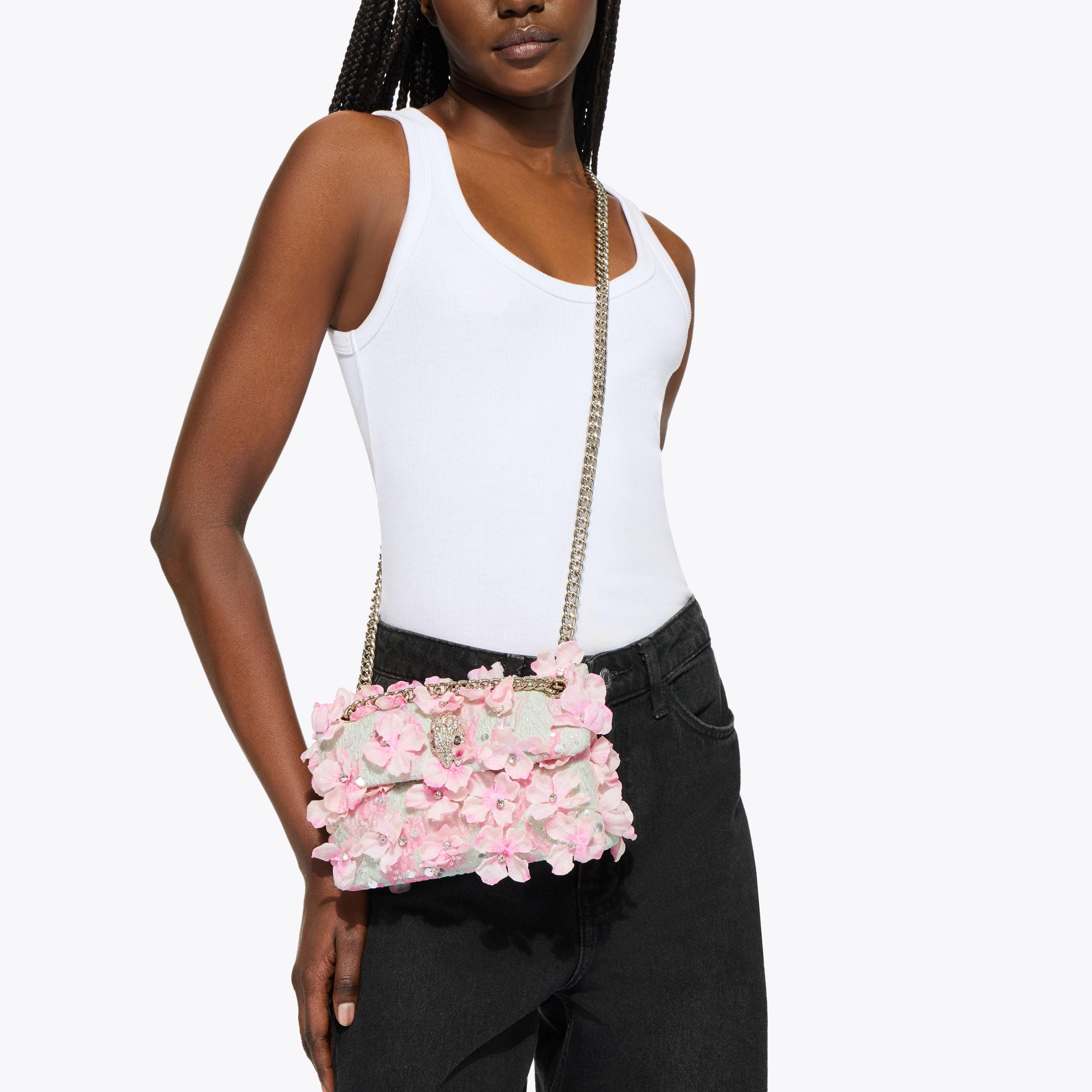 MINI KENSINGTON FLOWERS 3D Flower Pink Cross Body Bag by Kurt